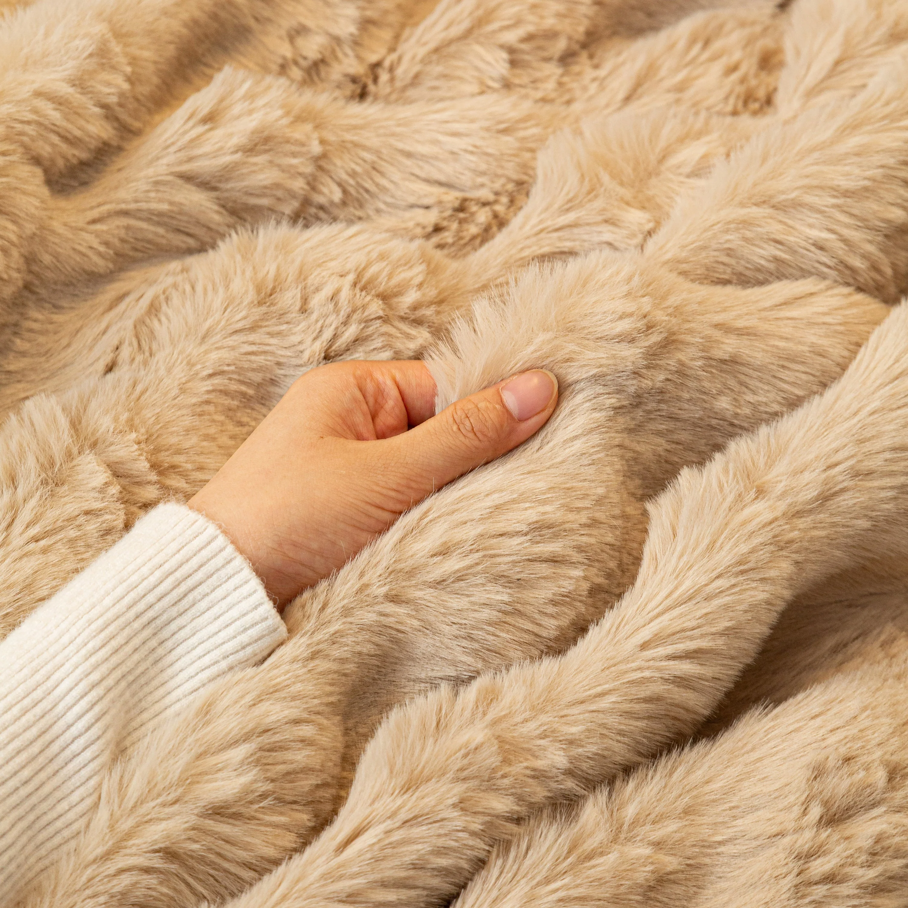 Thick Faux Fur Sofa Cover Fluffy Plush Warm Sofa Slipcover Furniture Protector for Couch Bed - Image 59