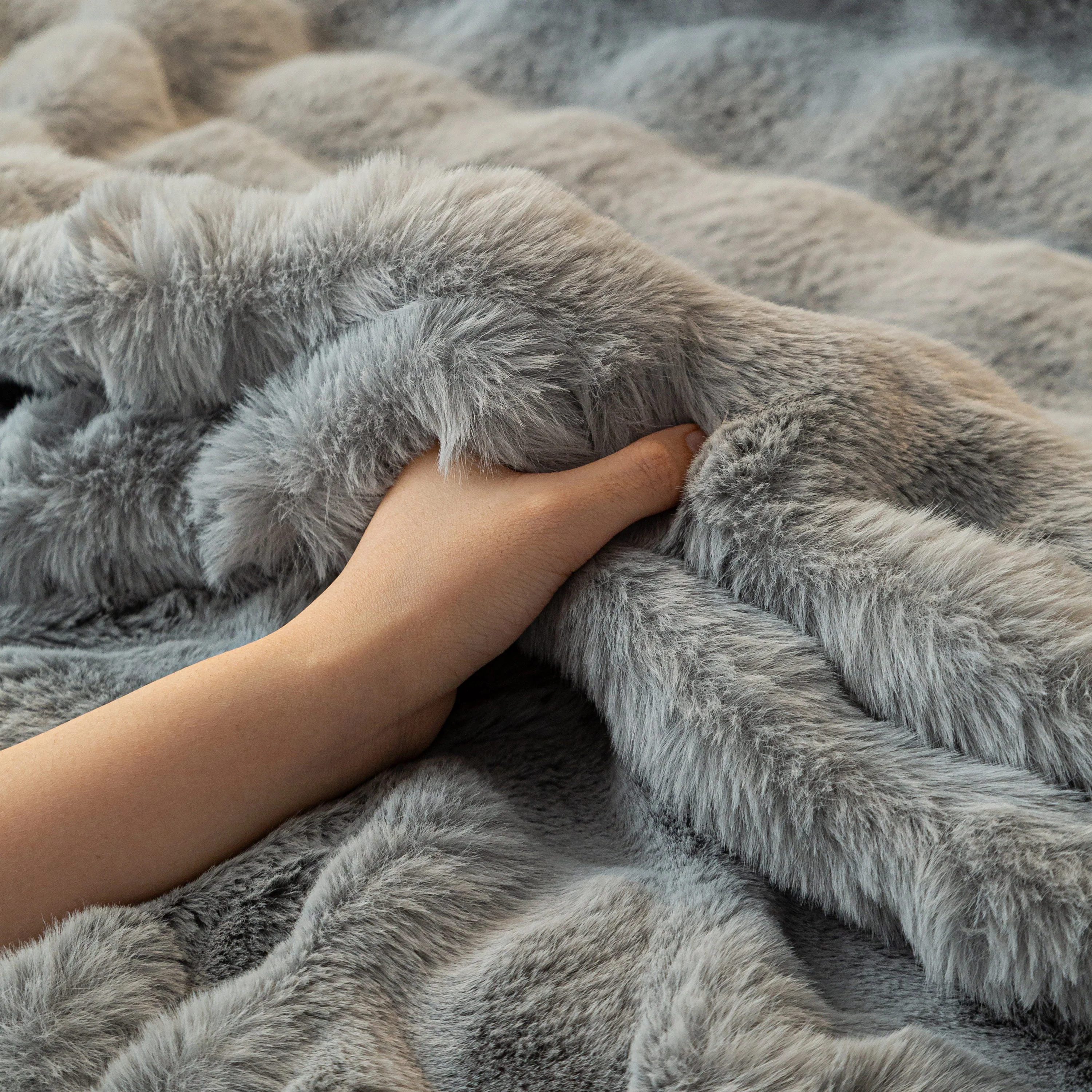 Thick Faux Fur Sofa Cover Fluffy Plush Warm Sofa Slipcover Furniture Protector for Couch Bed - Image 77