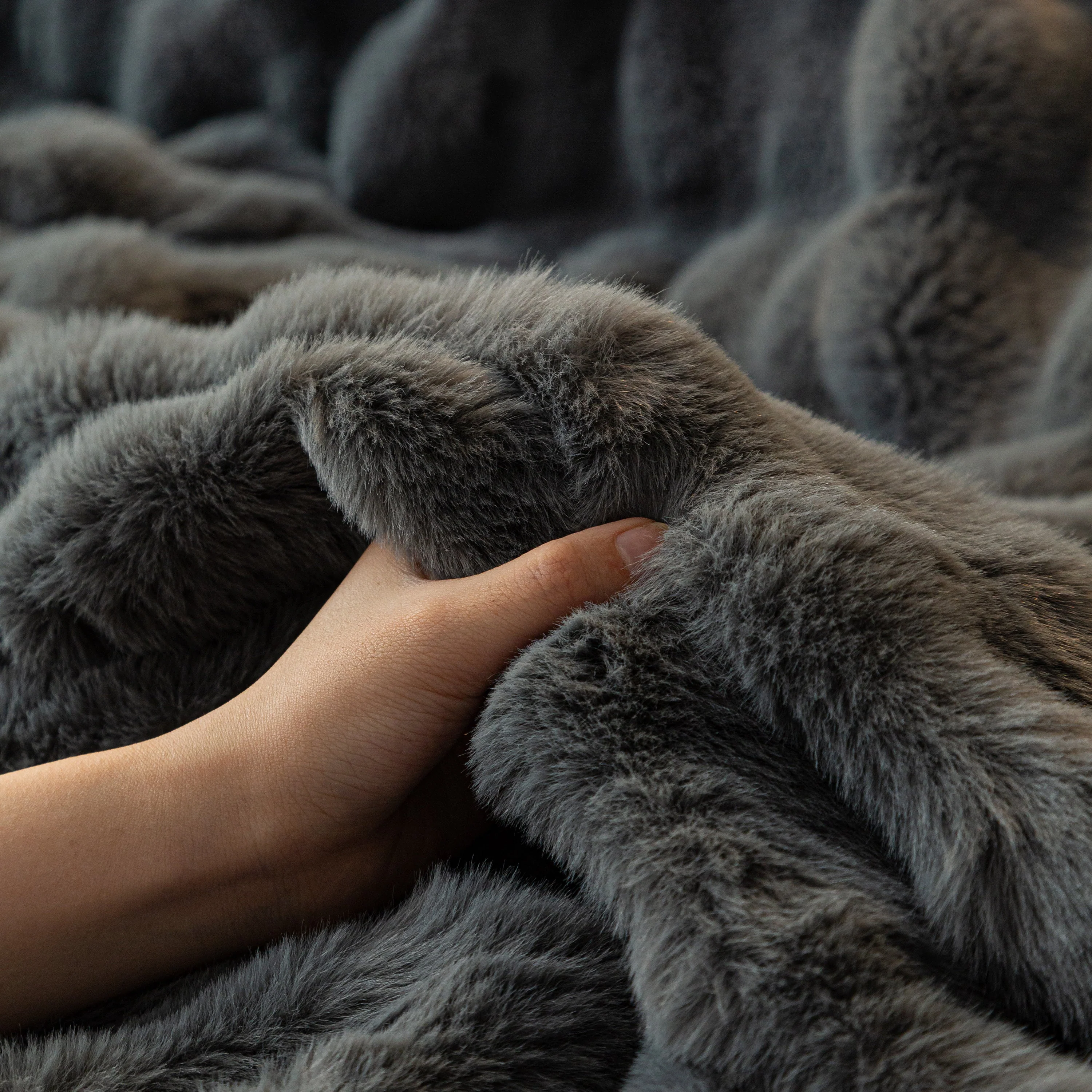Thick Faux Fur Sofa Cover Fluffy Plush Warm Sofa Slipcover Furniture Protector for Couch Bed - Image 93