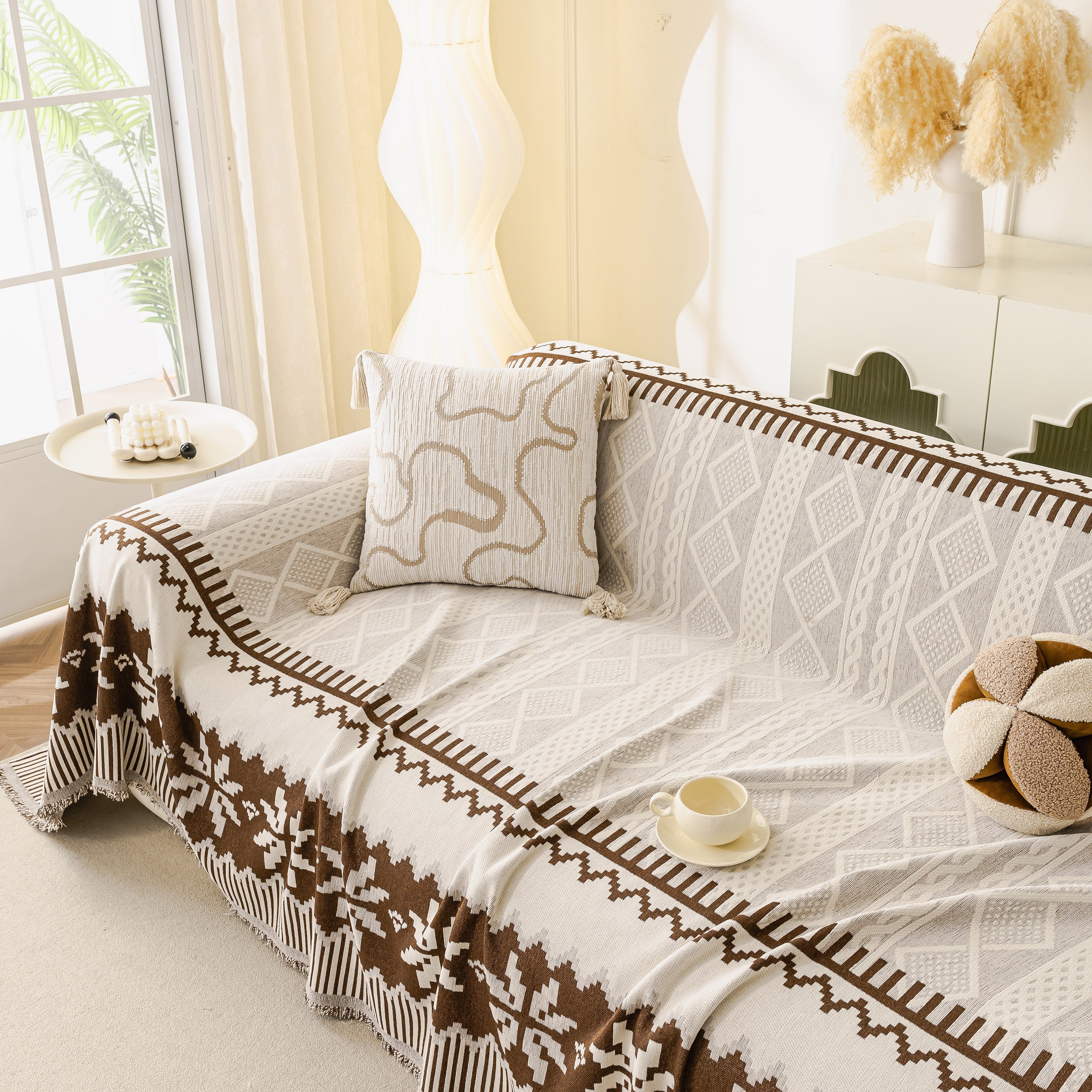 Thick Jacquard Couch Cover for Sectional Sofas, Cozy Washable Sofa Cover Throw Blanket - Image 14