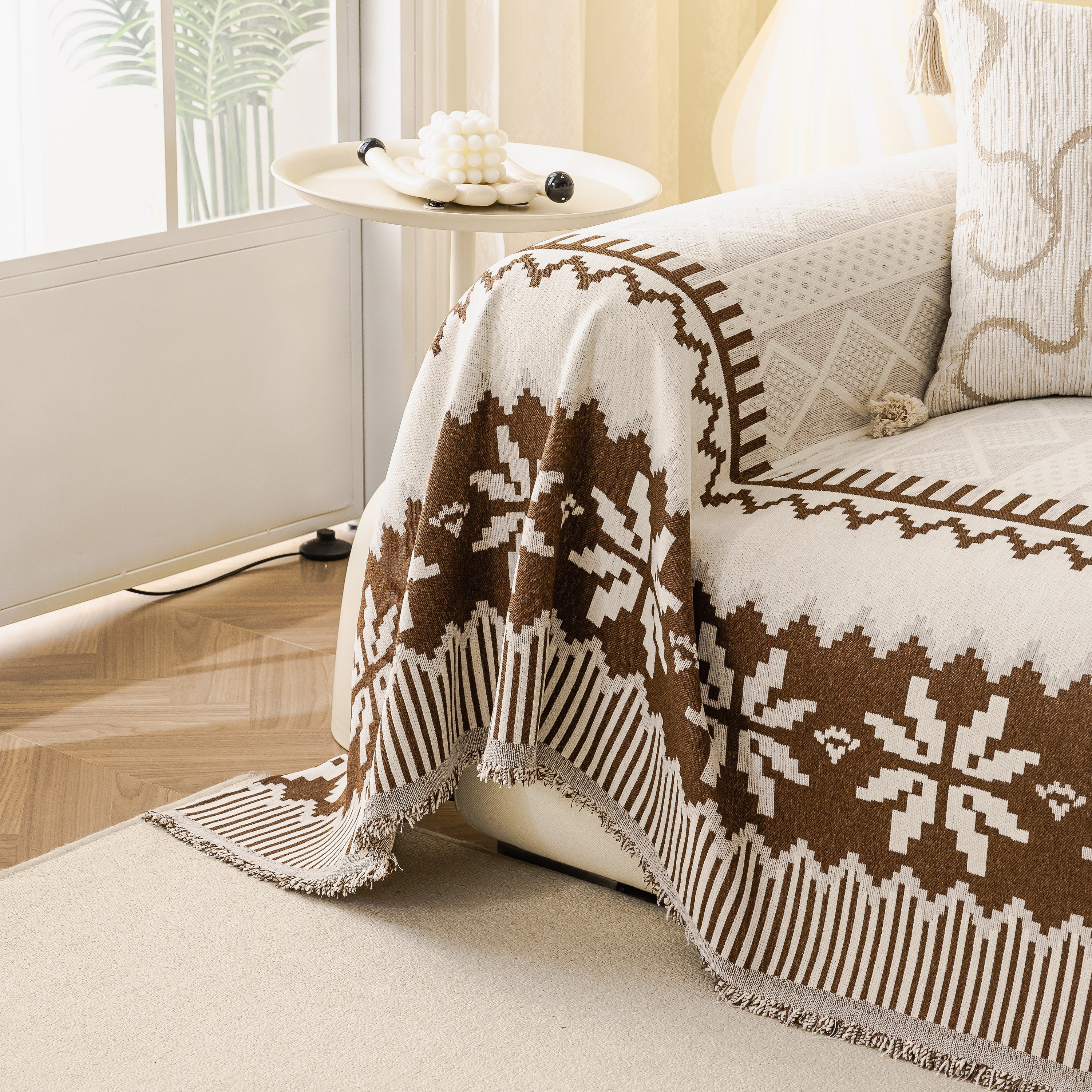Thick Jacquard Couch Cover for Sectional Sofas, Cozy Washable Sofa Cover Throw Blanket - Image 19