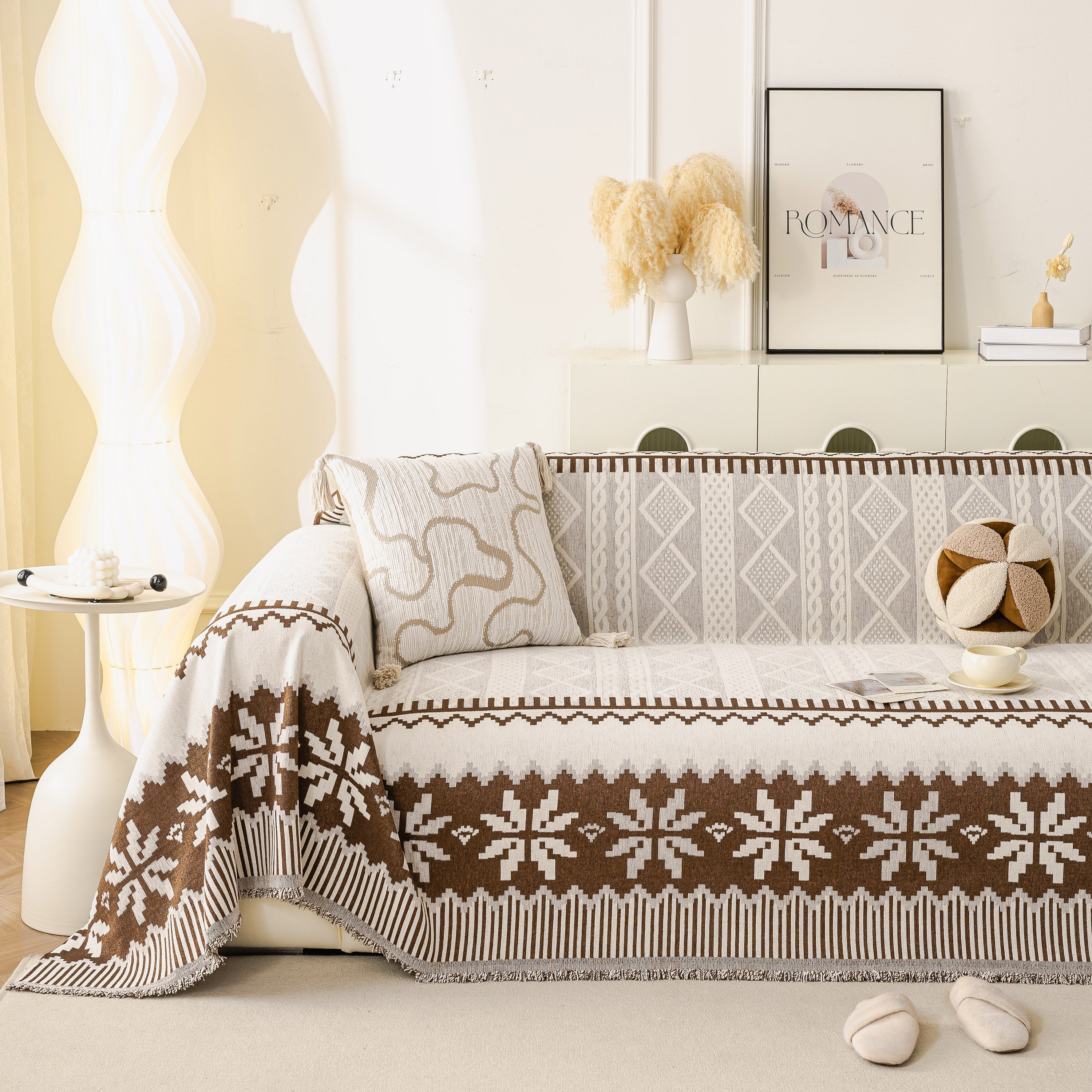 Thick Jacquard Couch Cover for Sectional Sofas, Cozy Washable Sofa Cover Throw Blanket - Image 29