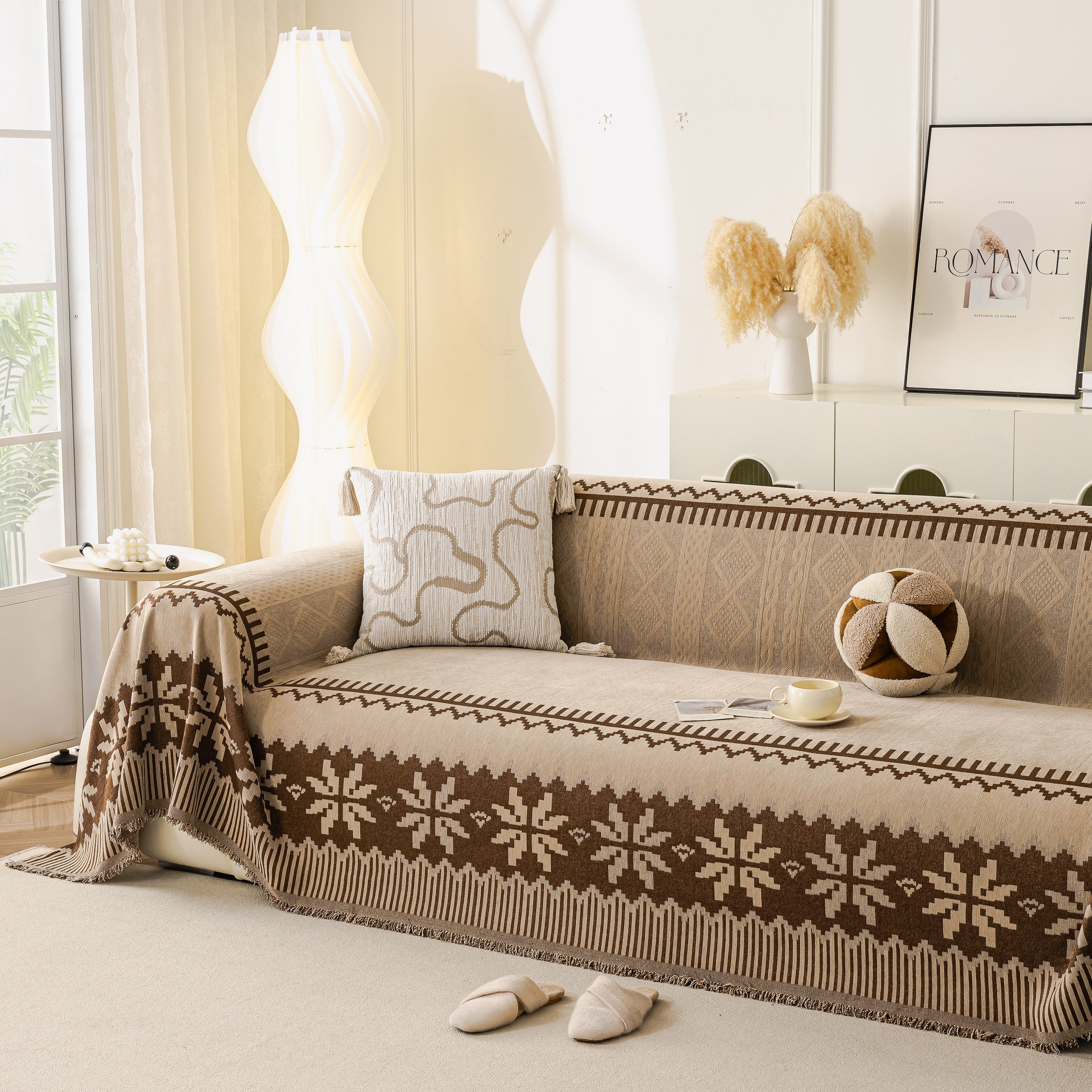 Thick Jacquard Couch Cover for Sectional Sofas, Cozy Washable Sofa Cover Throw Blanket - Image 31