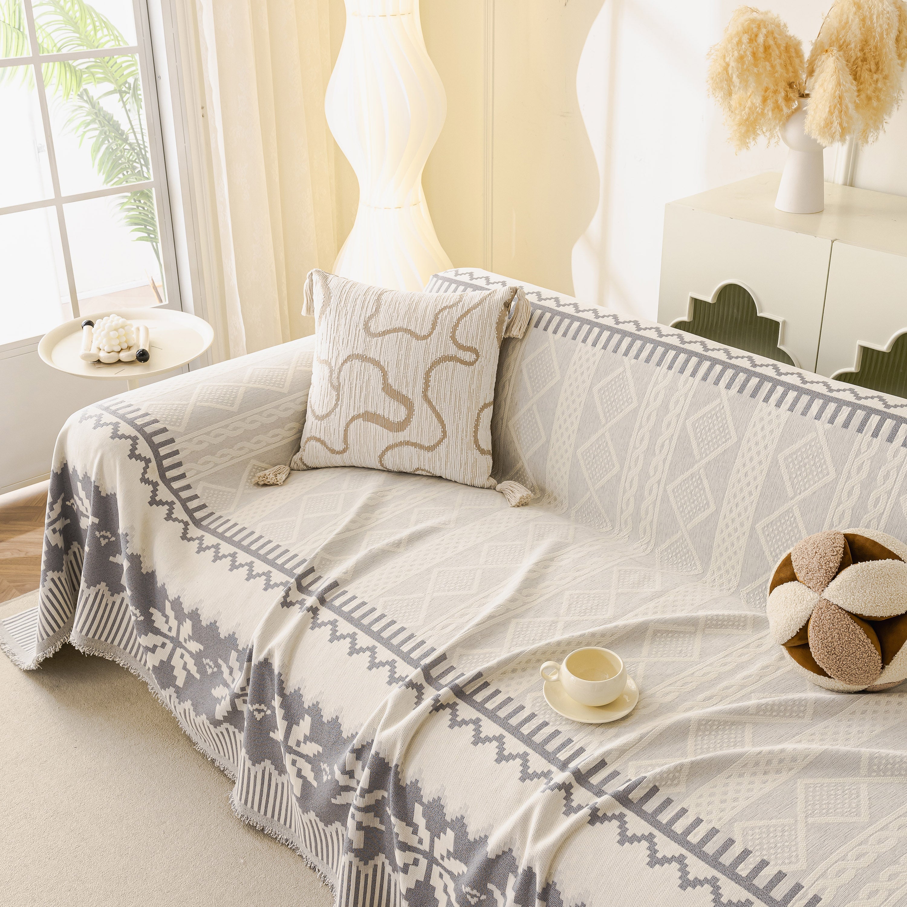 Thick Jacquard Couch Cover for Sectional Sofas, Cozy Washable Sofa Cover Throw Blanket - Image 75