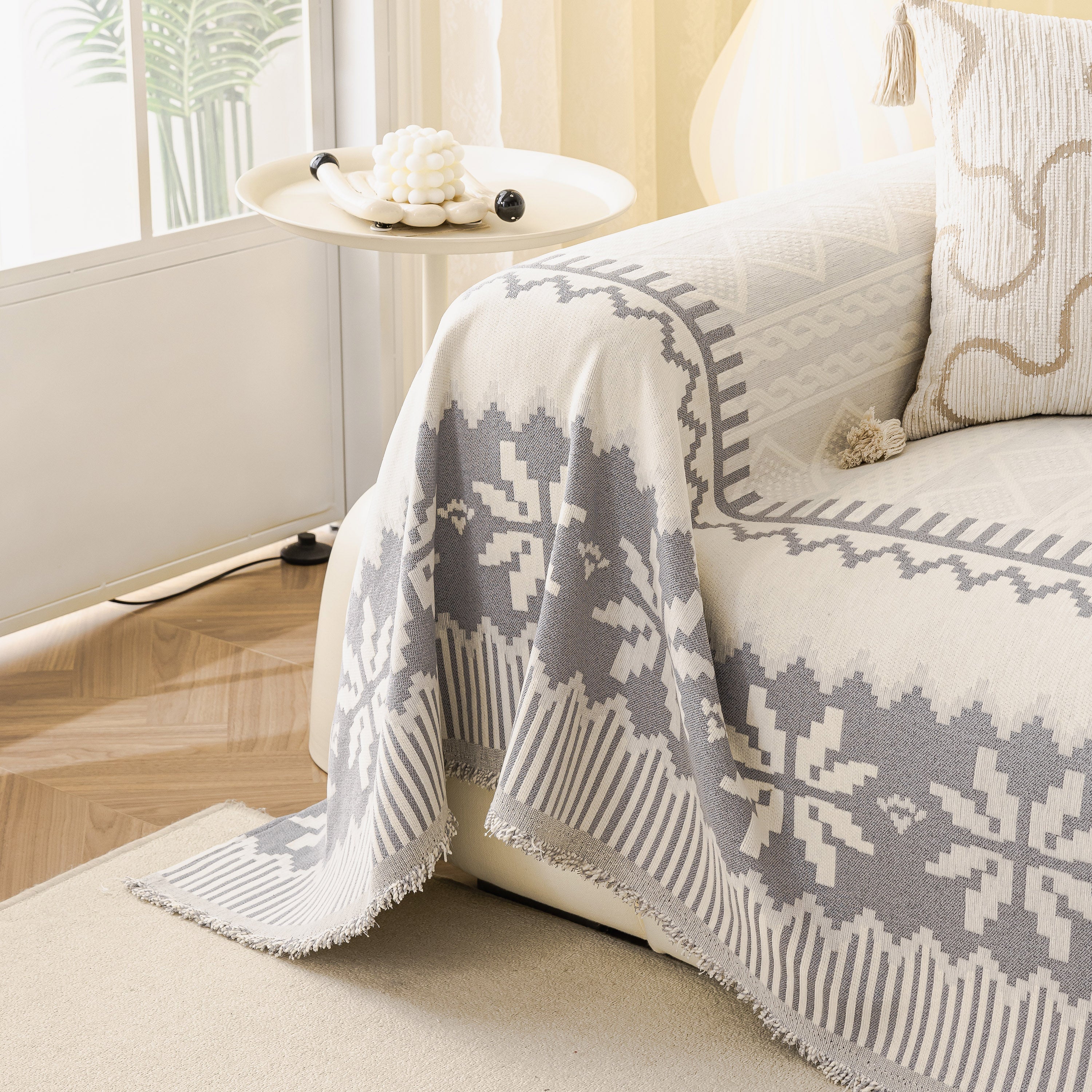 Thick Jacquard Couch Cover for Sectional Sofas, Cozy Washable Sofa Cover Throw Blanket - Image 79