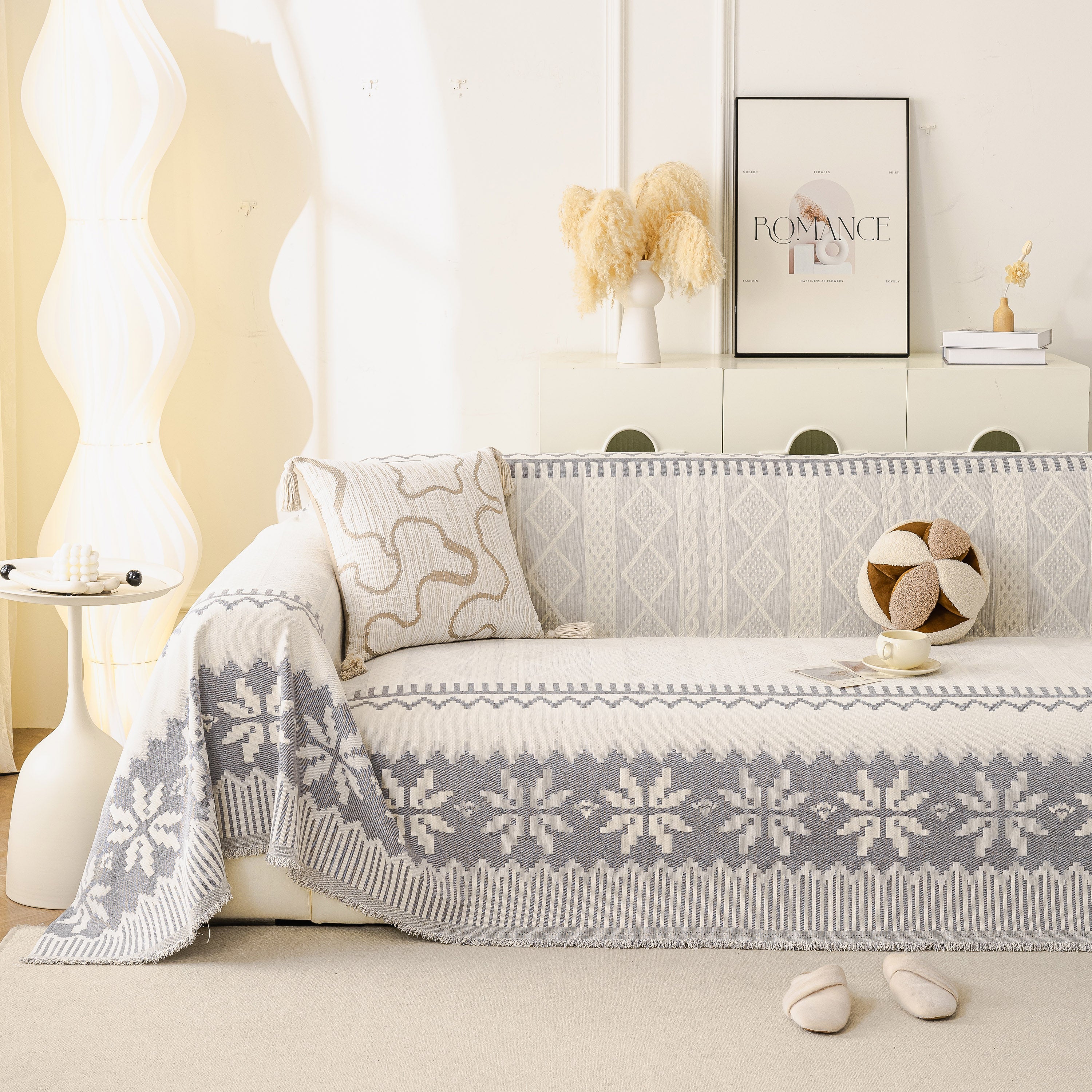 Thick Jacquard Couch Cover for Sectional Sofas, Cozy Washable Sofa Cover Throw Blanket - Image 87