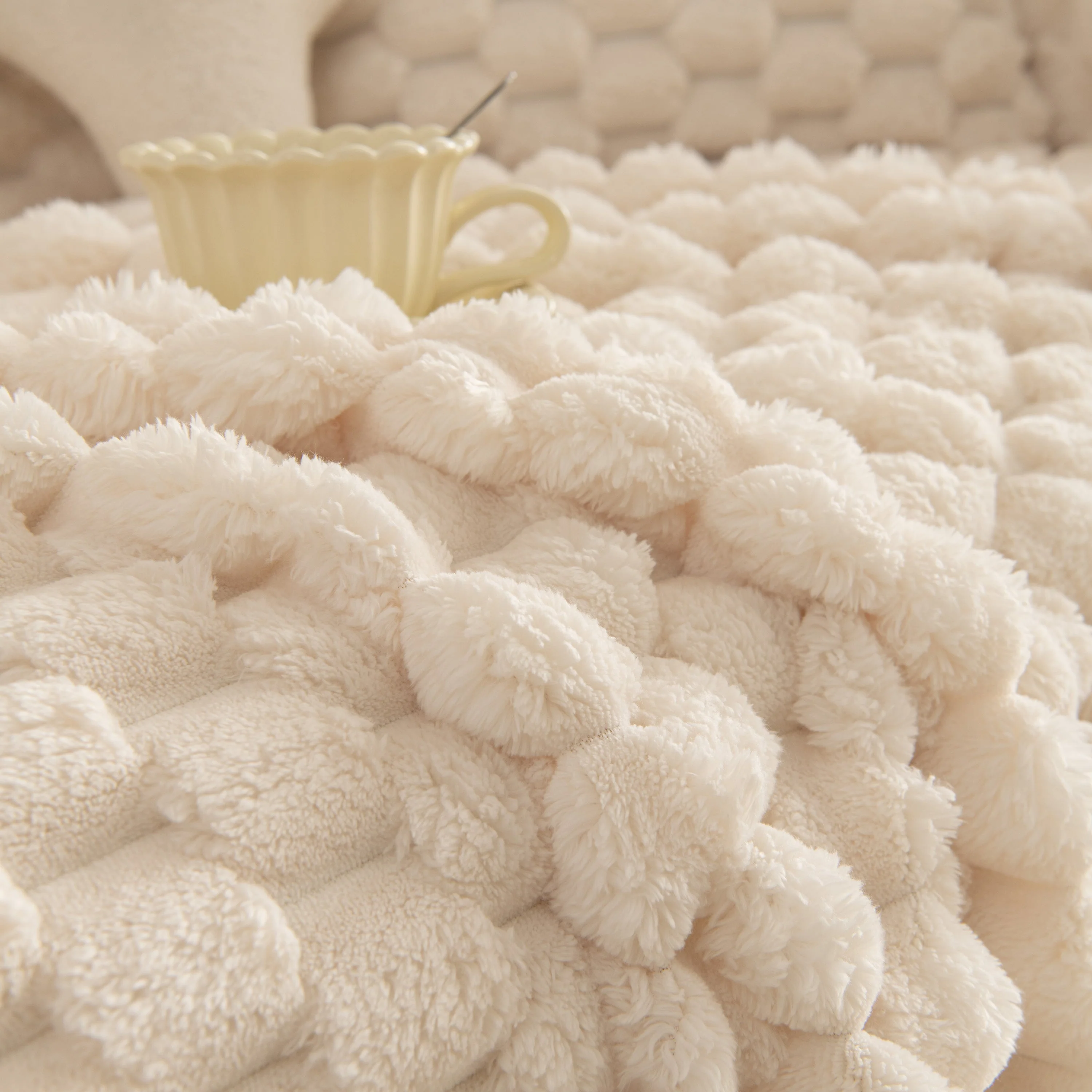 Thick Plush Faux Fur Couch Cover Blanket Warm Fuzzy Blanket Couch Protector for Winter - Image 104