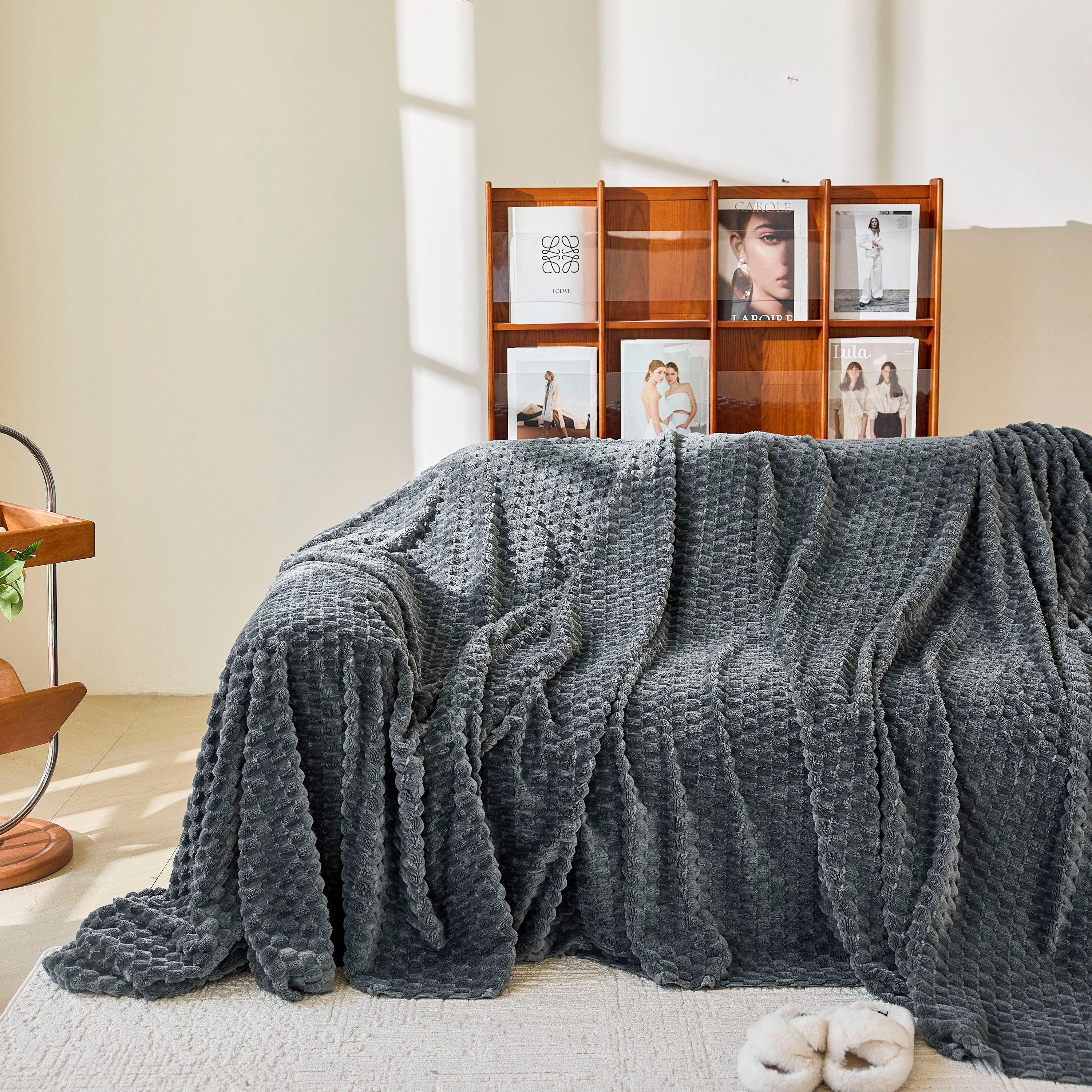 Thick Plush Non-Slip Sofa Throw Cover, Warm Soft Faux Fur Couch Protector for Winter - Image 109