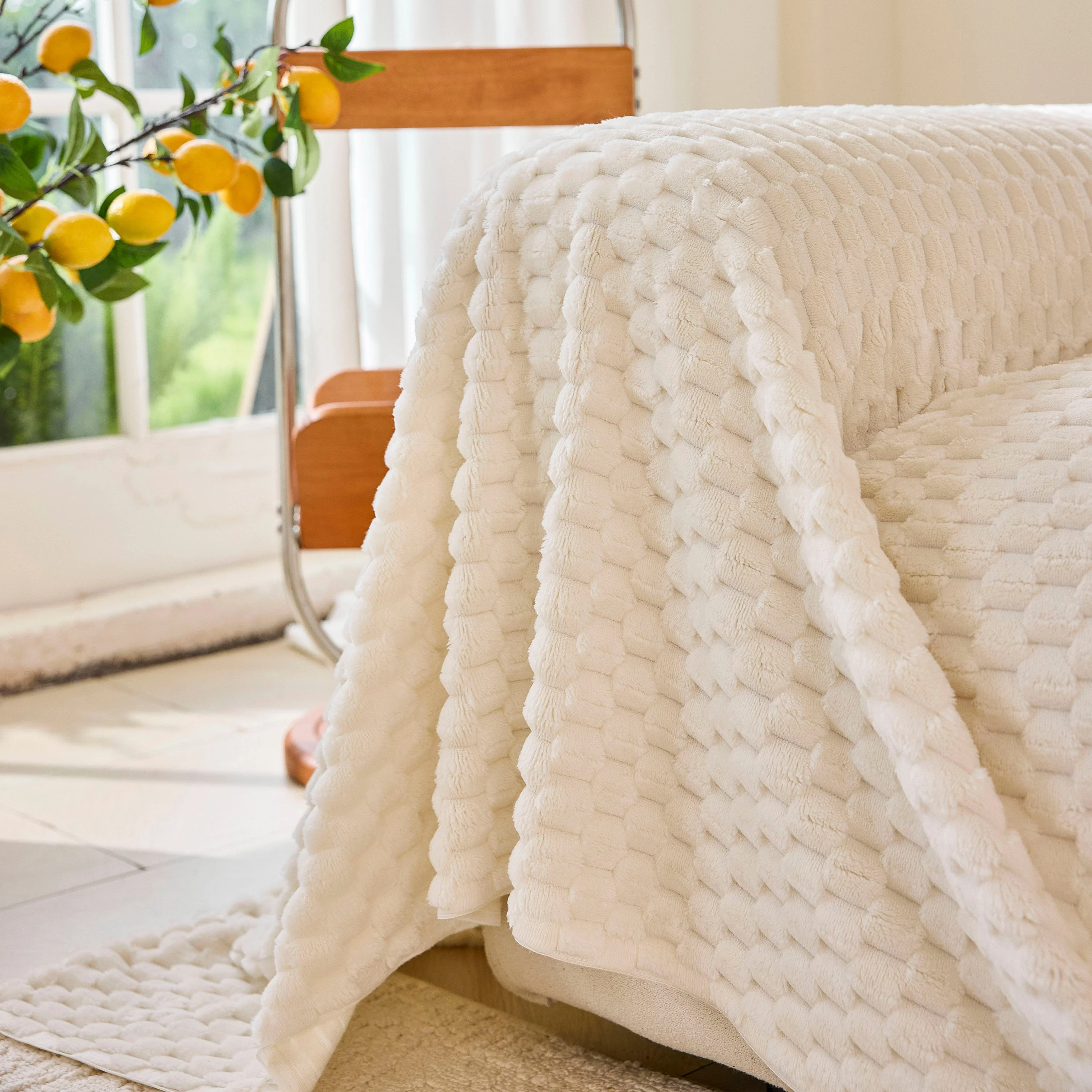 Thick Plush Non-Slip Sofa Throw Cover, Warm Soft Faux Fur Couch Protector for Winter - Image 16