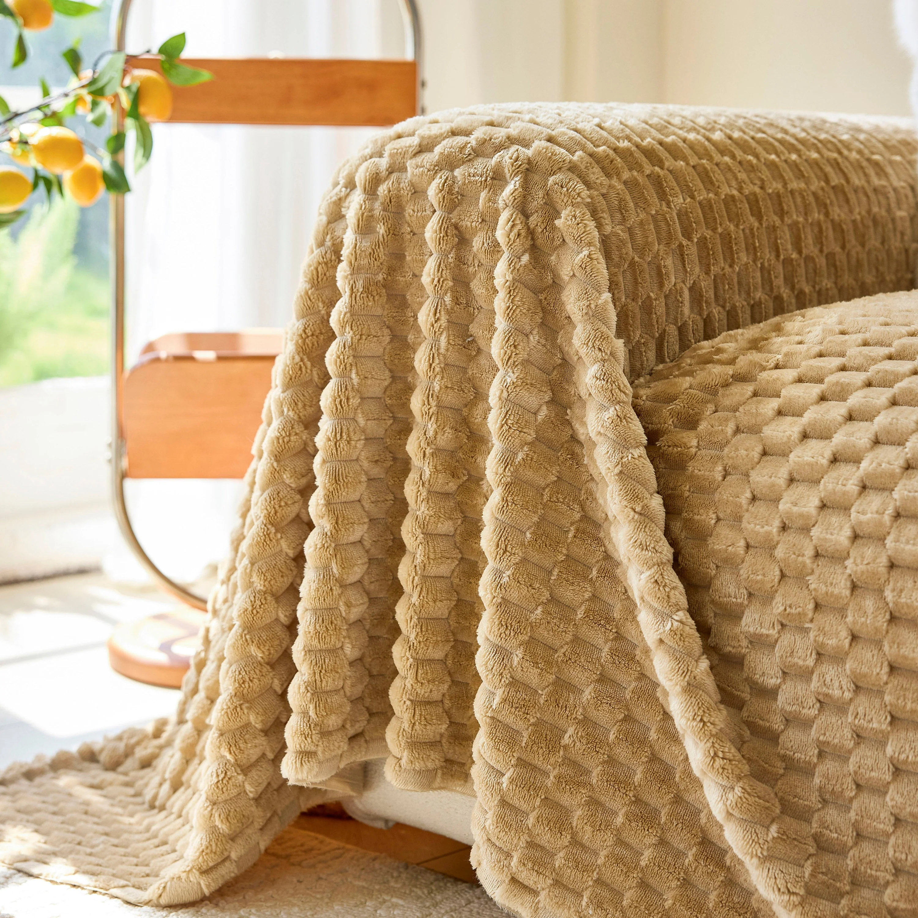 Thick Plush Non-Slip Sofa Throw Cover, Warm Soft Faux Fur Couch Protector for Winter - Image 55