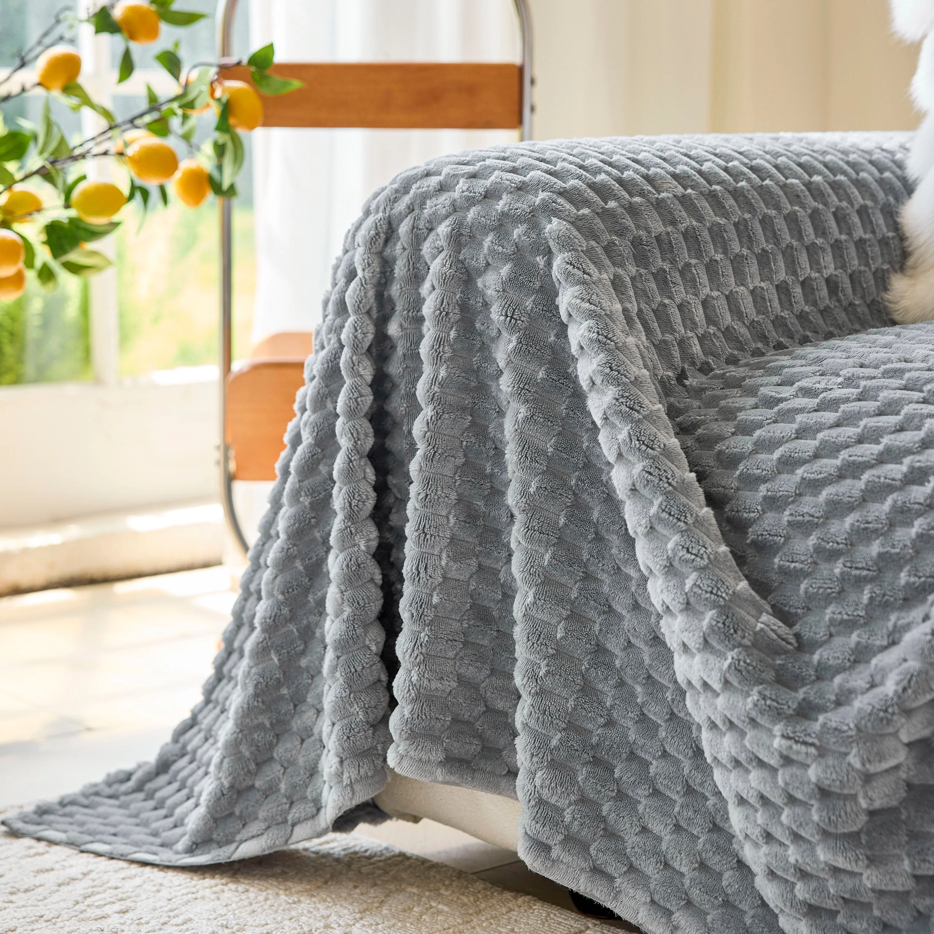 Thick Plush Non-Slip Sofa Throw Cover, Warm Soft Faux Fur Couch Protector for Winter - Image 73