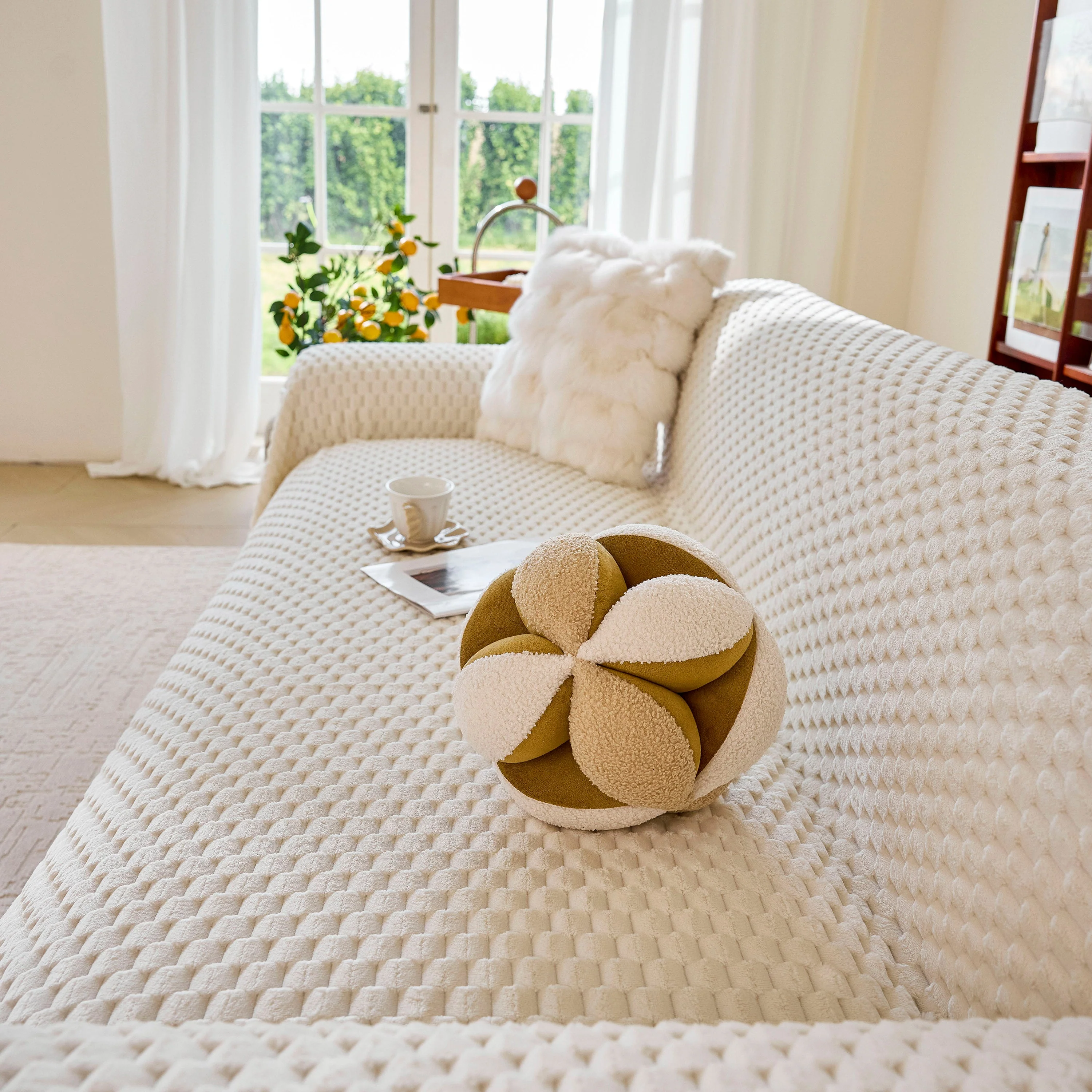 Thick Plush Non-Slip Sofa Throw Cover, Warm Soft Faux Fur Couch Protector for Winter - Image 9