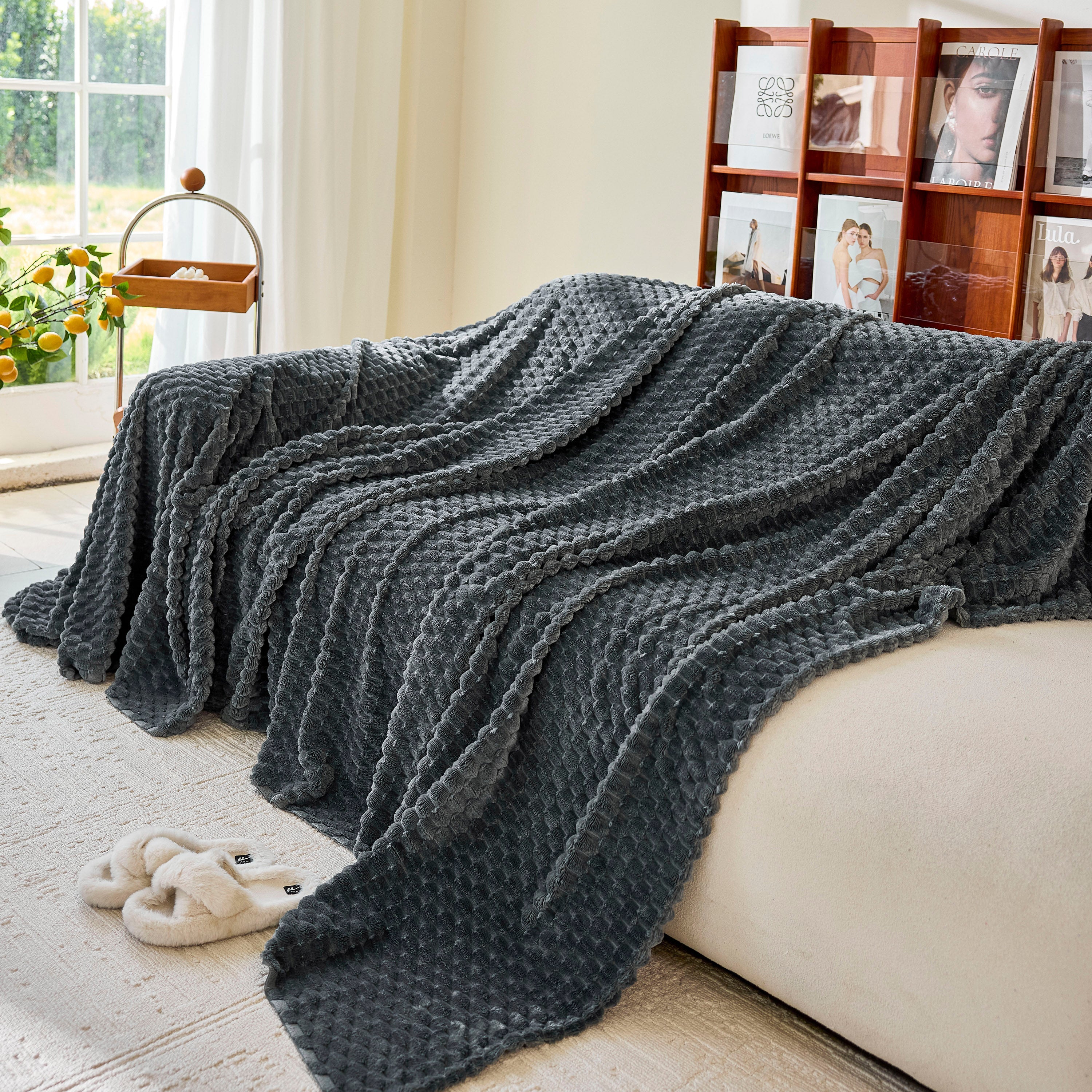 Thick Plush Non-Slip Sofa Throw Cover, Warm Soft Faux Fur Couch Protector for Winter - Image 99