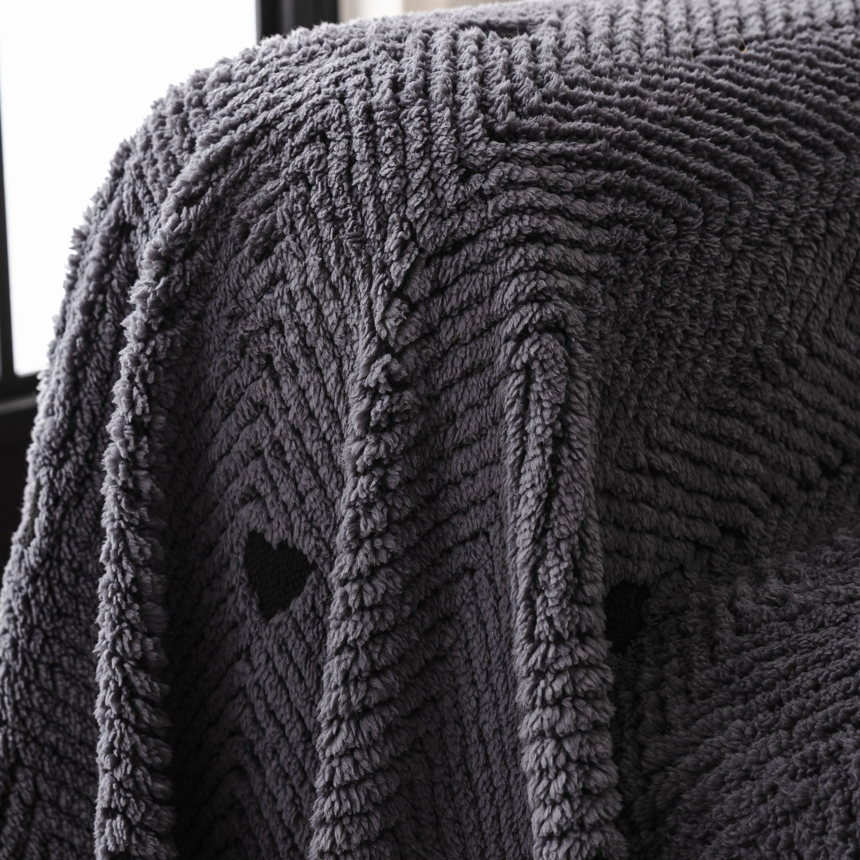Thick Plush Sofa Cover Throw for Couch, 3D Textured Herringbone Washable Slipcover - Image 14
