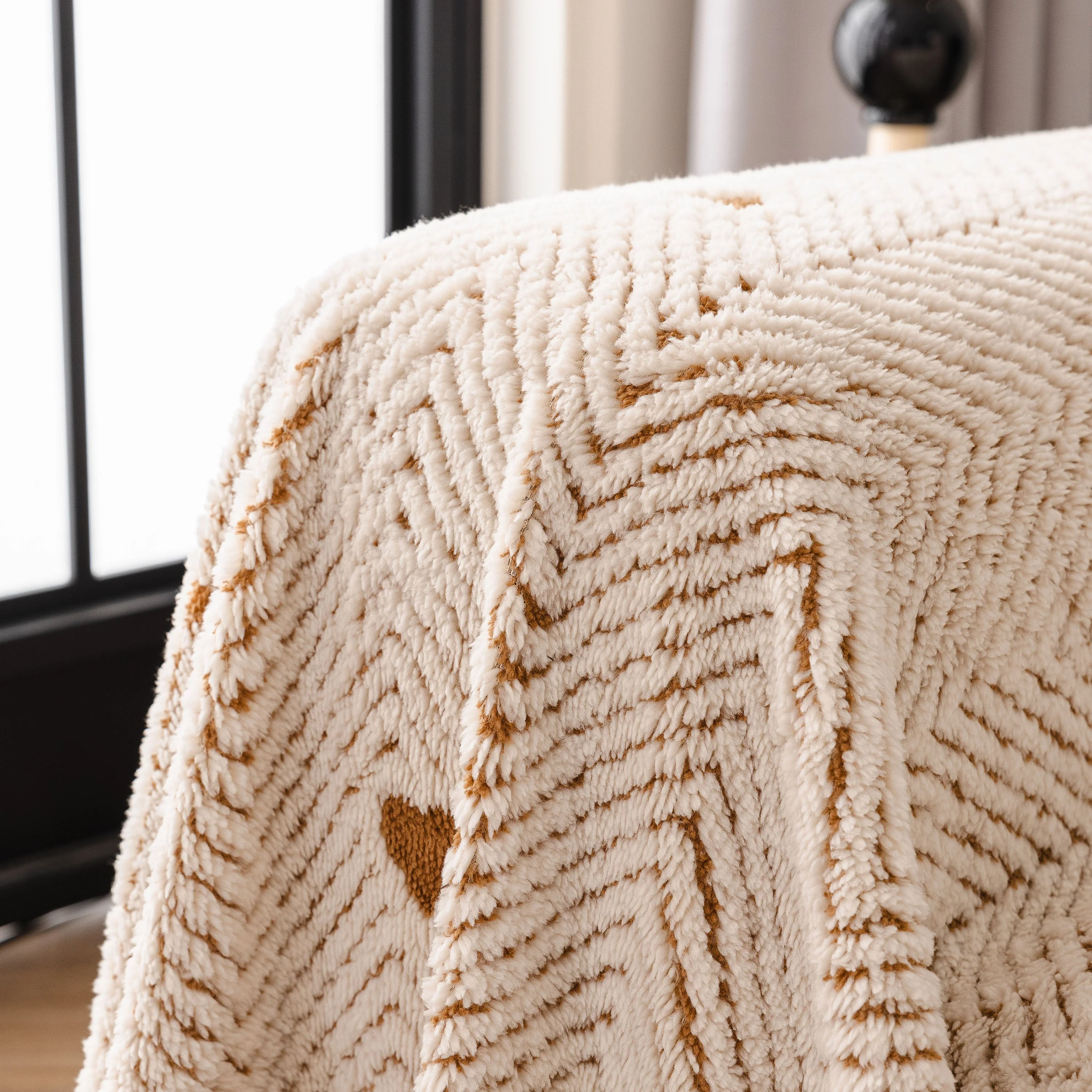 Thick Plush Sofa Cover Throw for Couch, 3D Textured Herringbone Washable Slipcover - Image 78