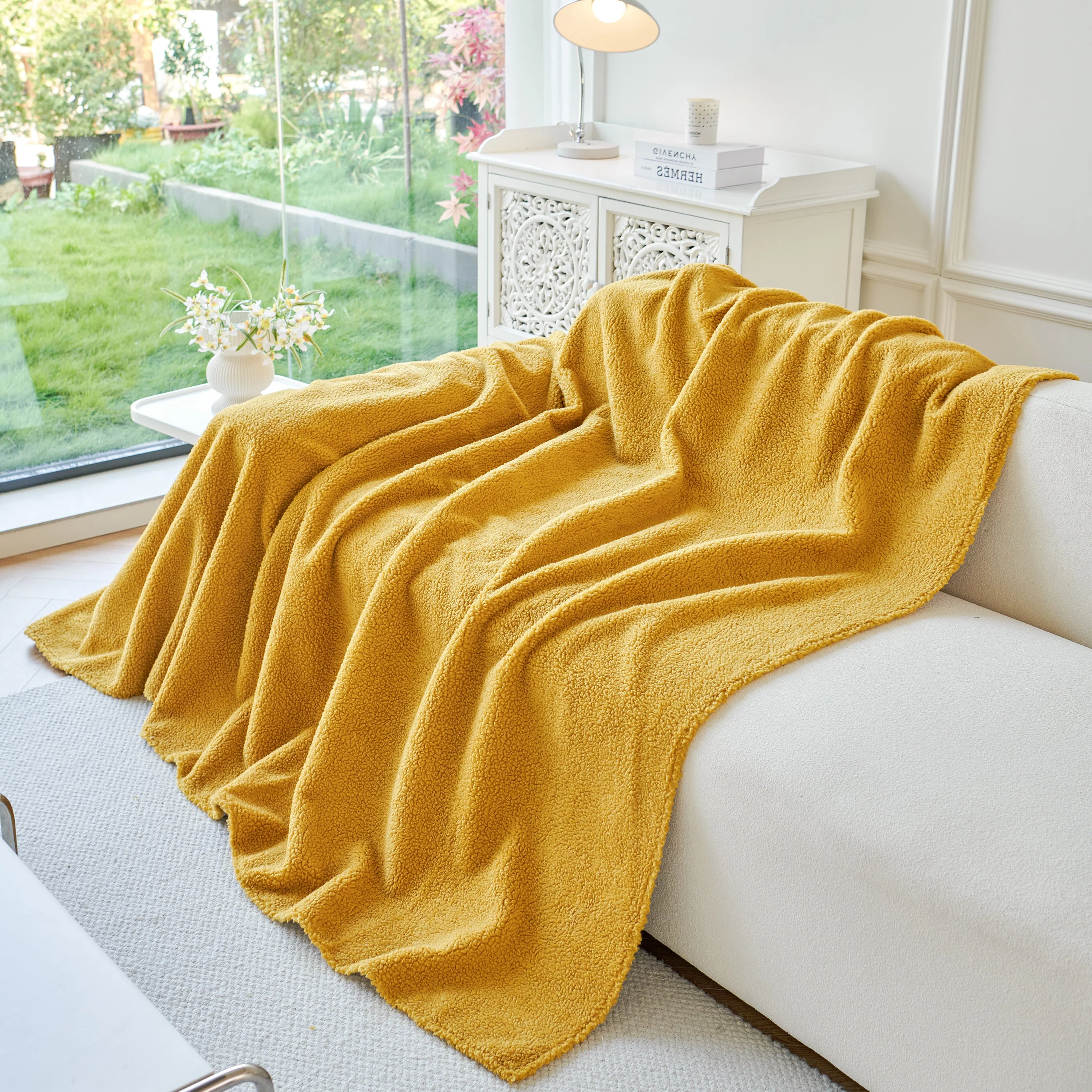 Thick Sherpa Fleece Sofa Protector Cover Stylish Durable Slipcovers for Couches and Chairs - Image 133