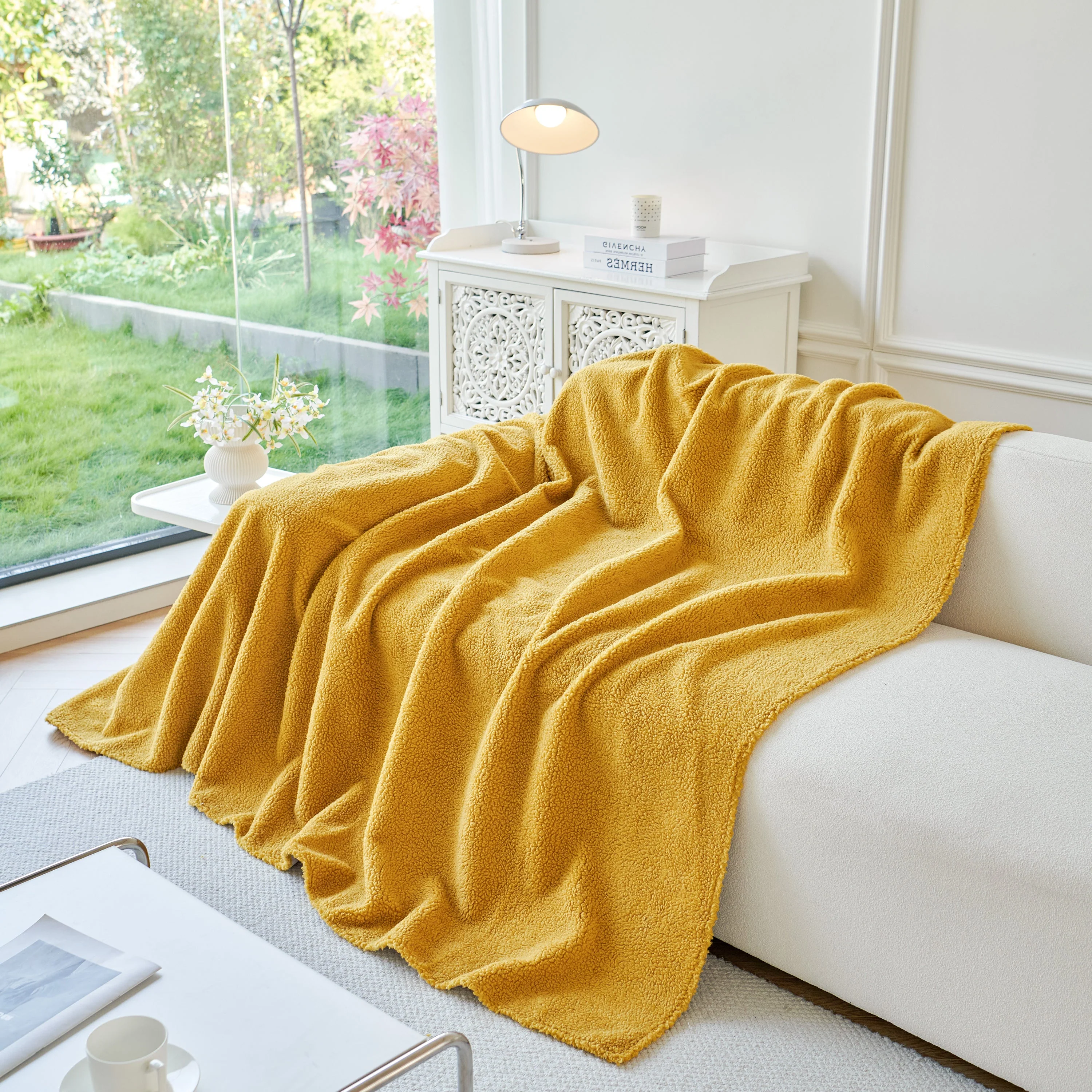 Thick Sherpa Fleece Sofa Protector Cover Stylish Durable Slipcovers for Couches and Chairs - Image 134