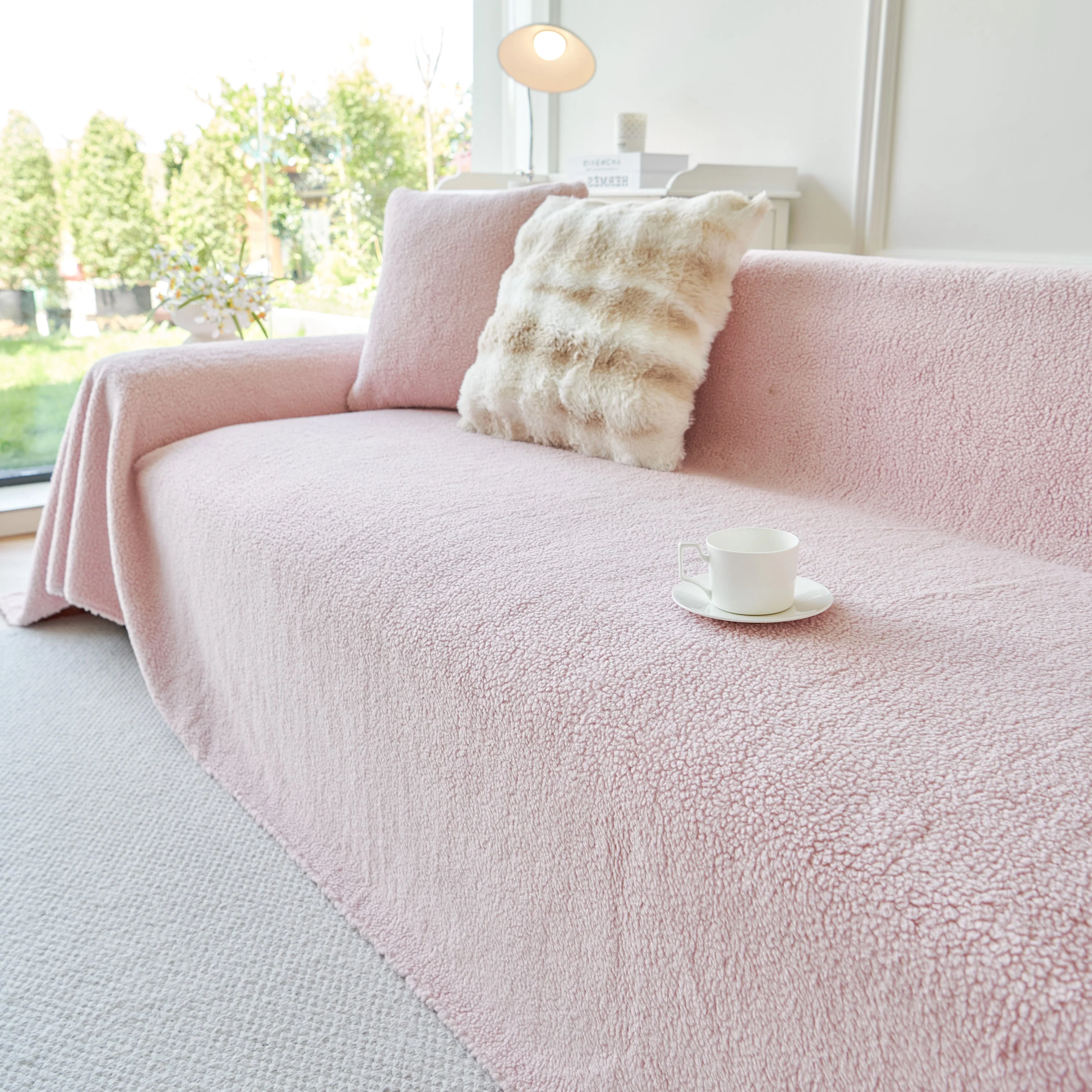 Thick Sherpa Fleece Sofa Protector Cover Stylish Durable Slipcovers for Couches and Chairs - Image 14