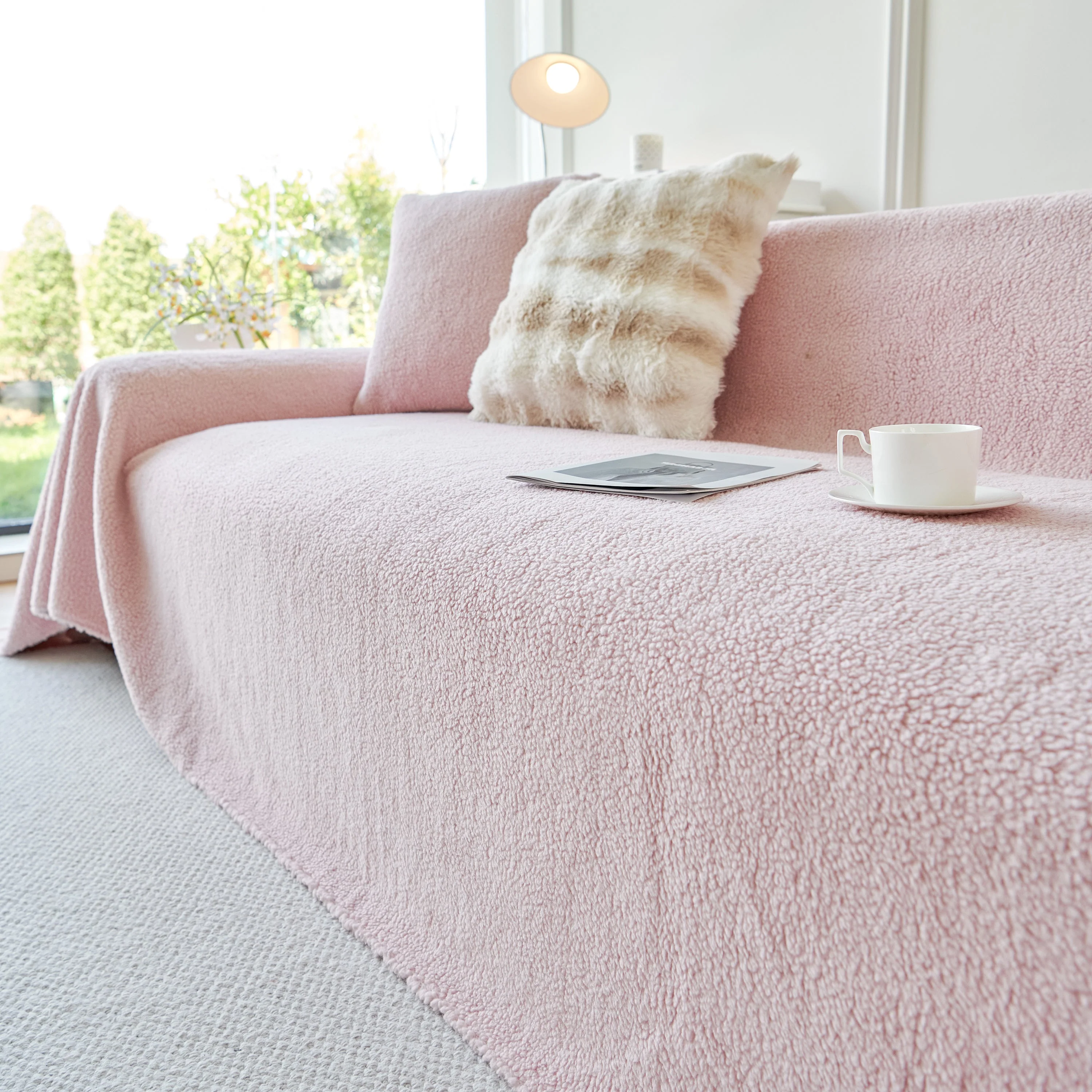 Thick Sherpa Fleece Sofa Protector Cover Stylish Durable Slipcovers for Couches and Chairs - Image 18