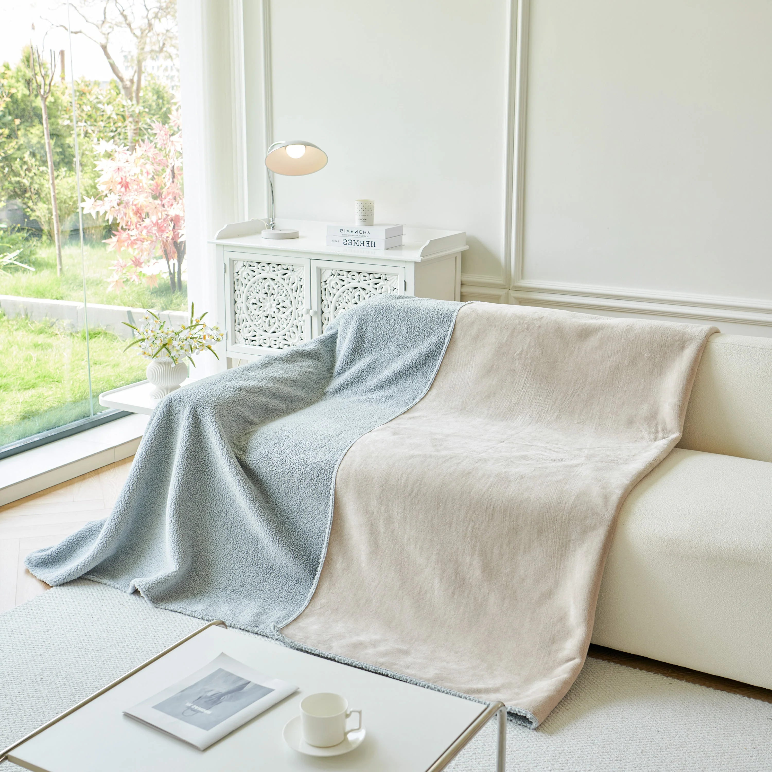 Thick Sherpa Fleece Sofa Protector Cover Stylish Durable Slipcovers for Couches and Chairs - Image 190