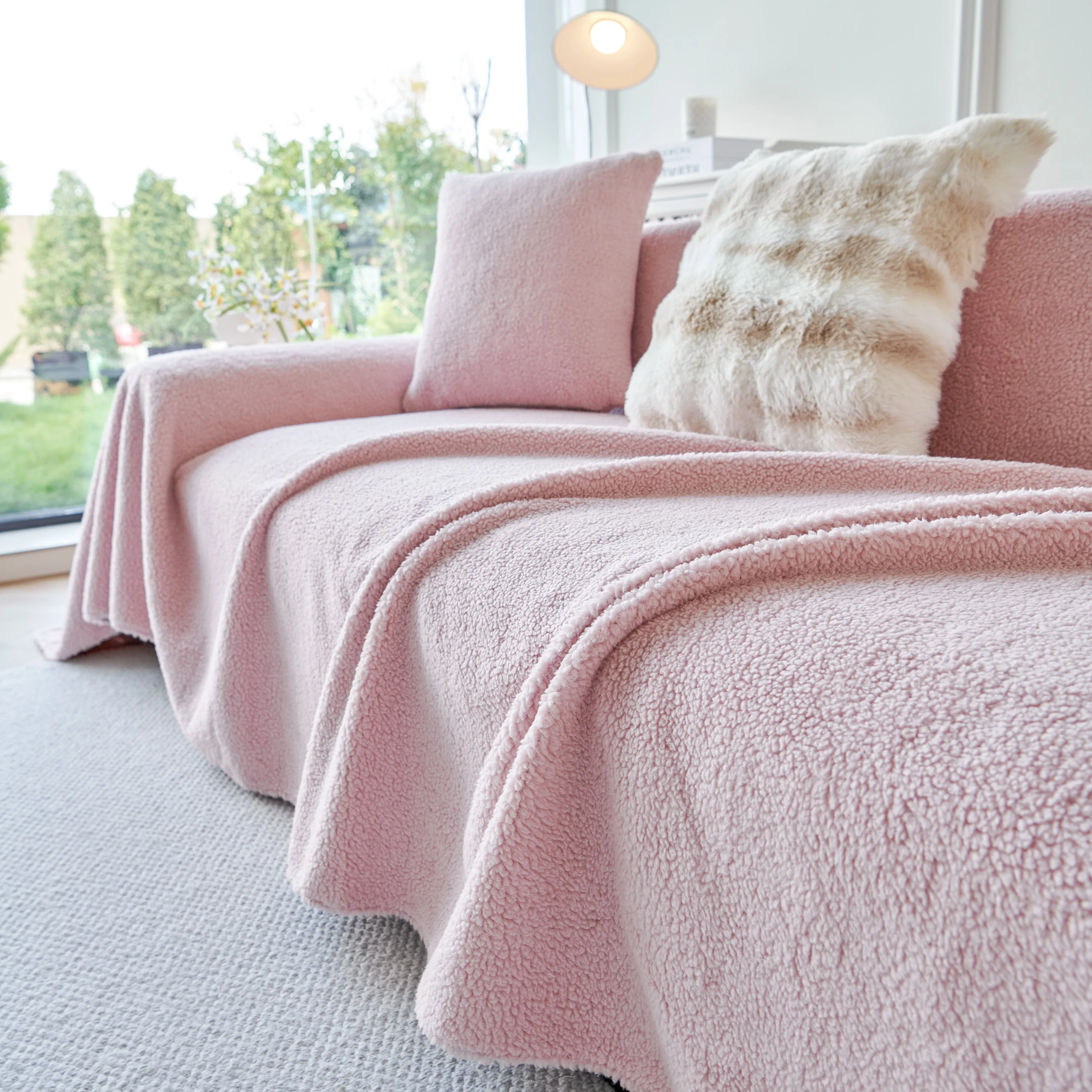 Thick Sherpa Fleece Sofa Protector Cover Stylish Durable Slipcovers for Couches and Chairs - Image 22