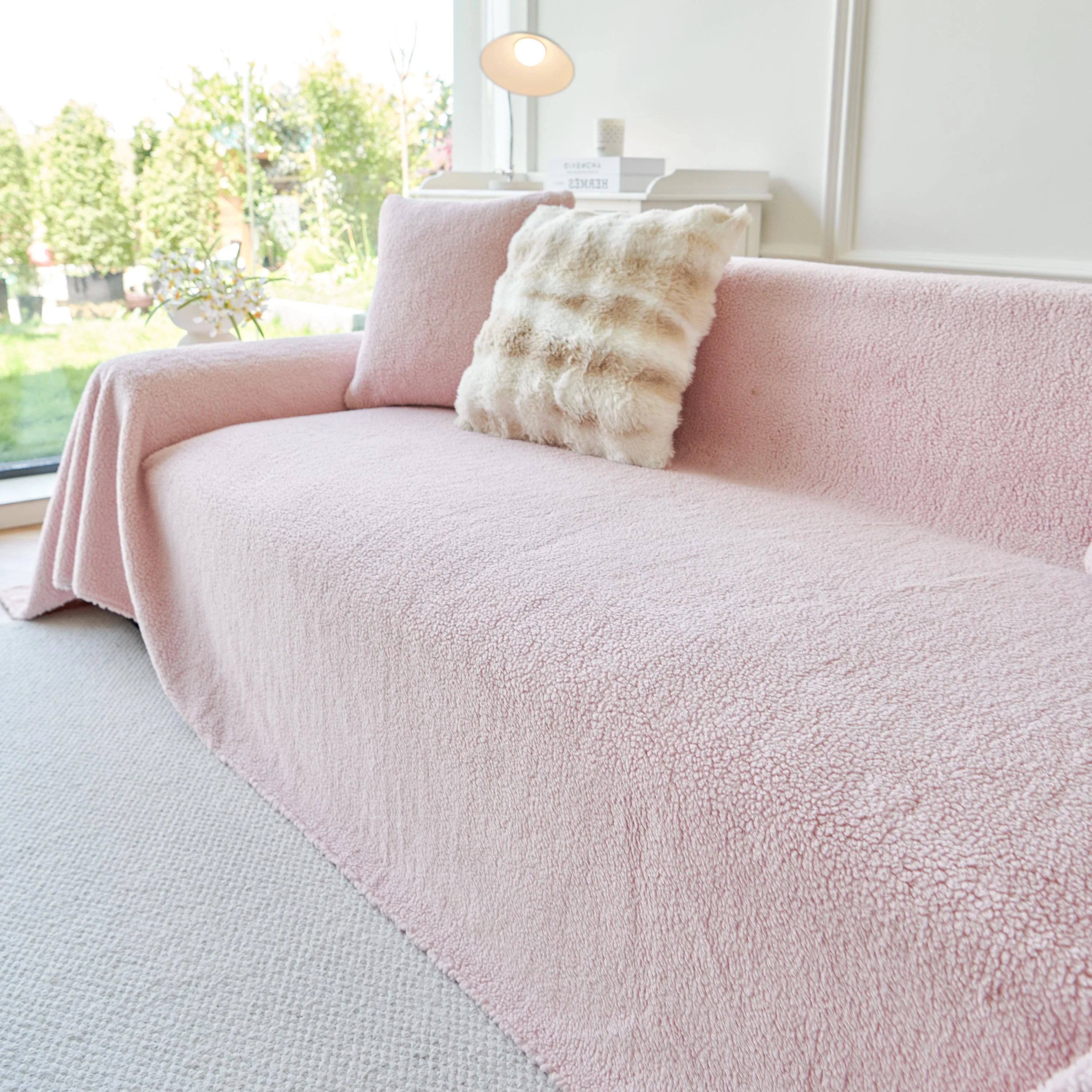 Thick Sherpa Fleece Sofa Protector Cover Stylish Durable Slipcovers for Couches and Chairs - Image 27