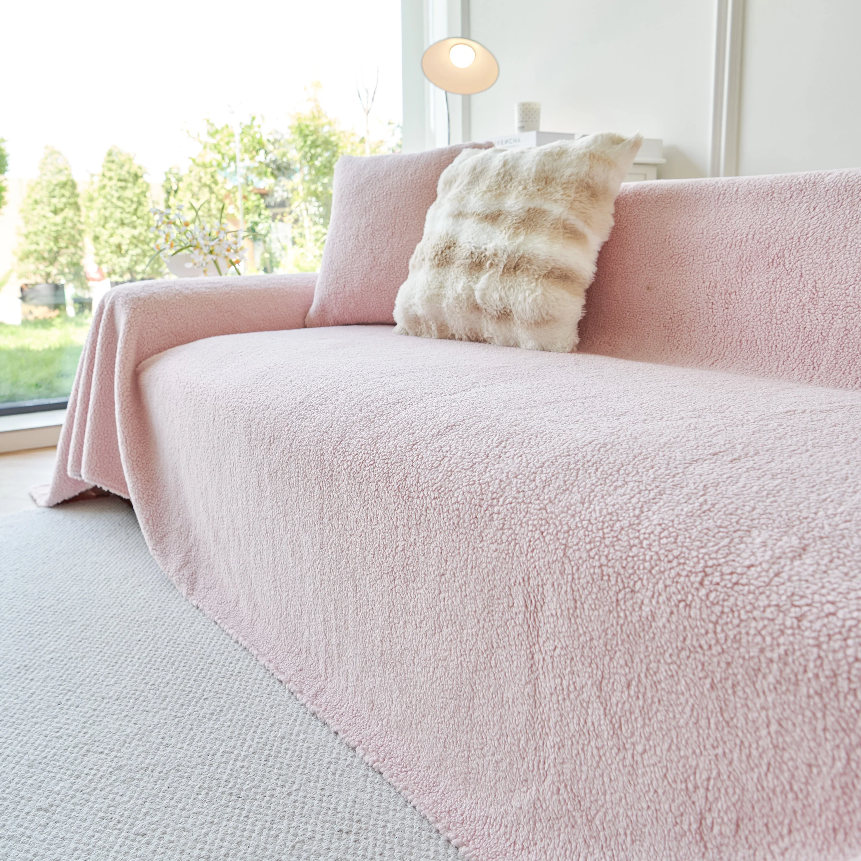 Thick Sherpa Fleece Sofa Protector Cover Stylish Durable Slipcovers for Couches and Chairs - Image 29