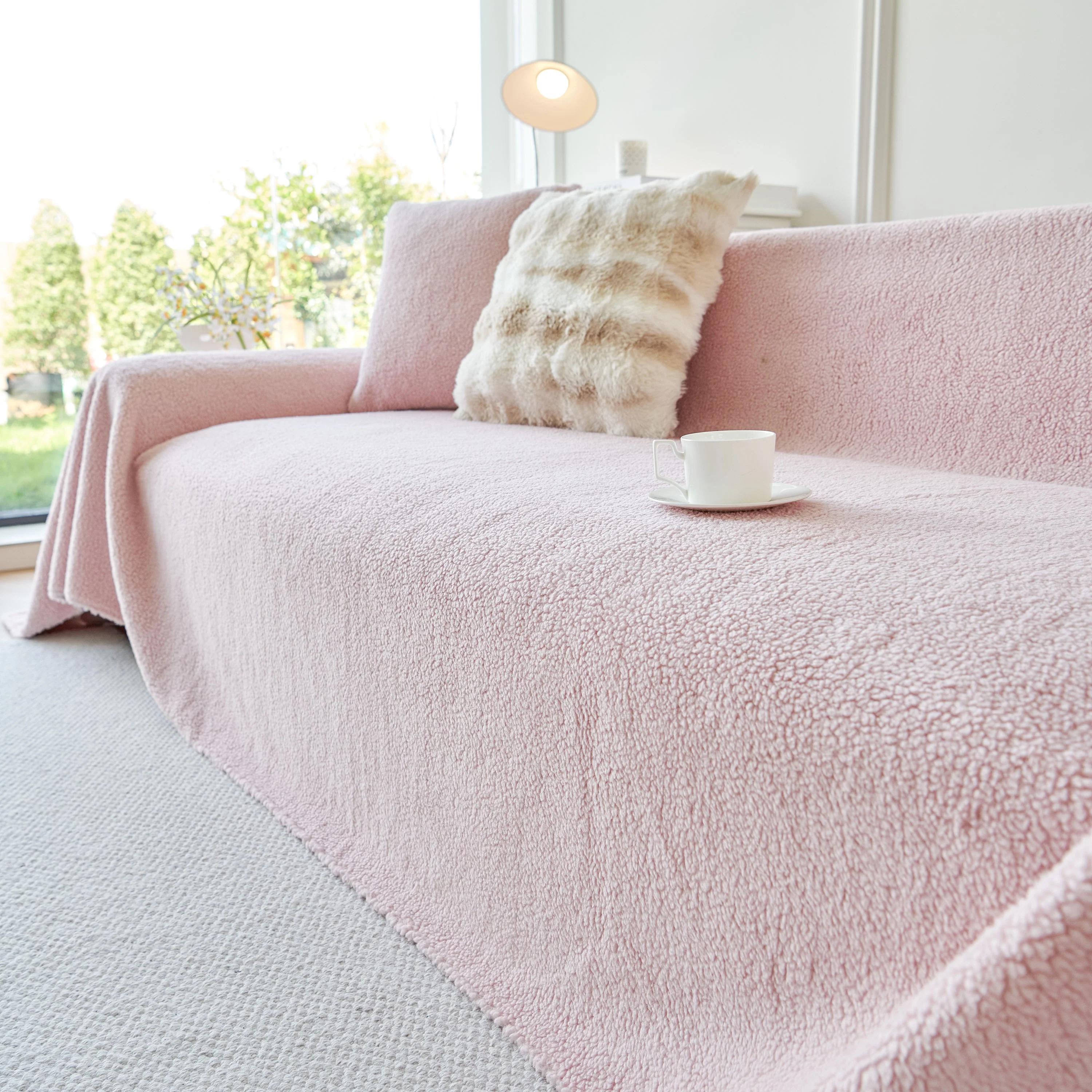 Thick Sherpa Fleece Sofa Protector Cover Stylish Durable Slipcovers for Couches and Chairs - Image 30