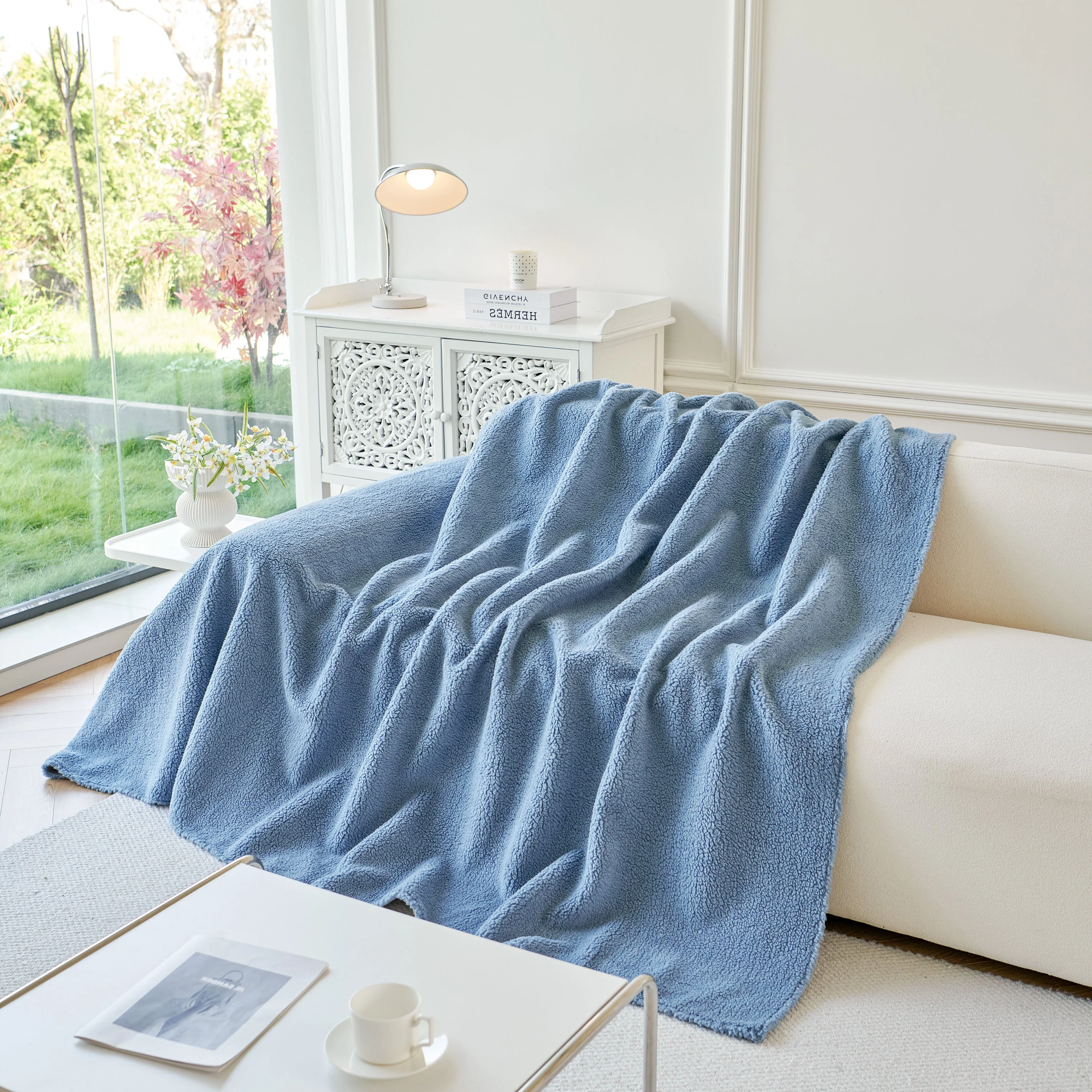 Thick Sherpa Fleece Sofa Protector Cover Stylish Durable Slipcovers for Couches and Chairs - Image 58