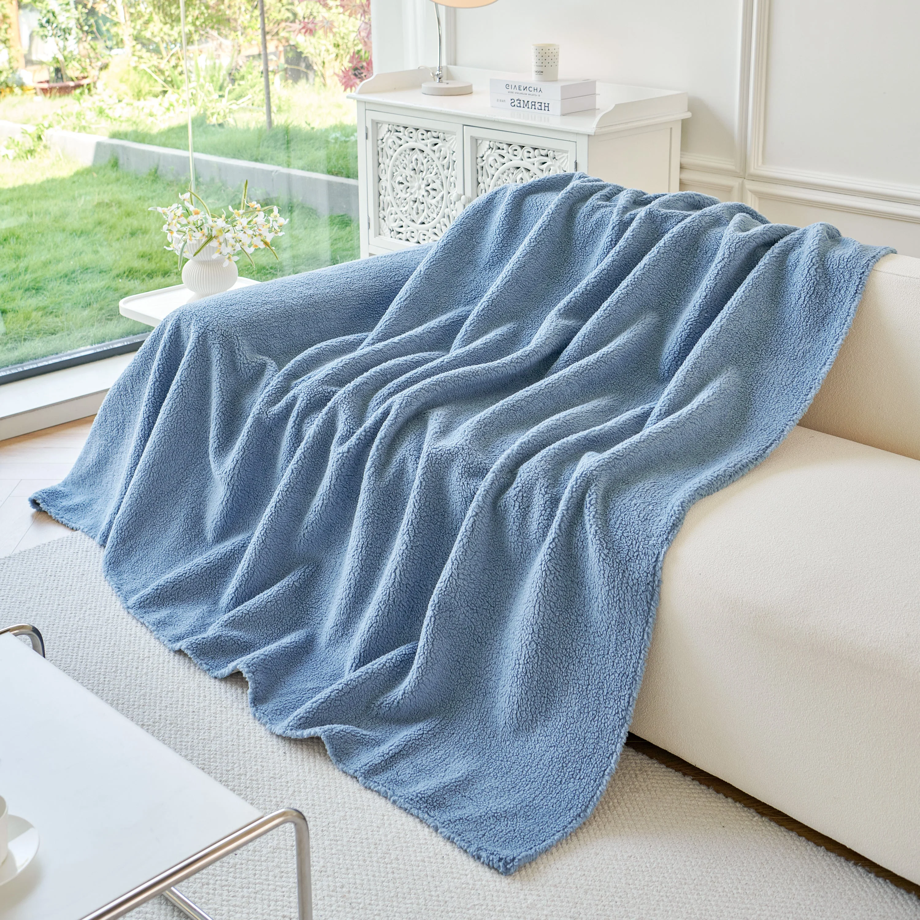 Thick Sherpa Fleece Sofa Protector Cover Stylish Durable Slipcovers for Couches and Chairs - Image 60