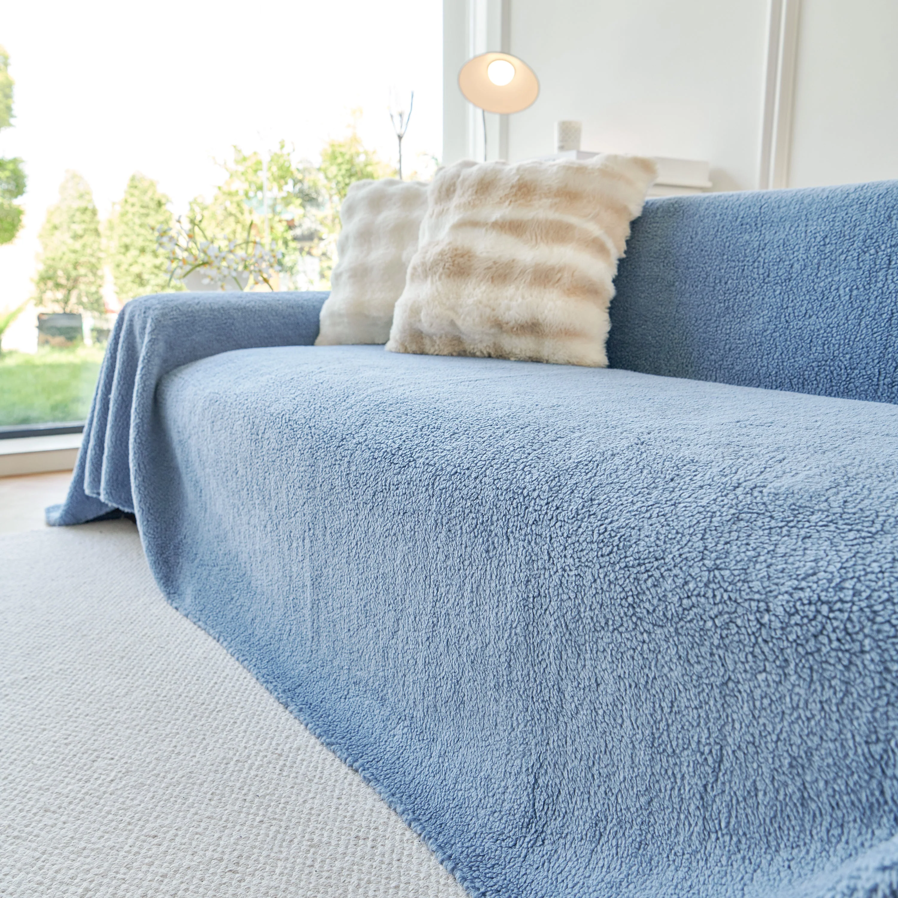 Thick Sherpa Fleece Sofa Protector Cover Stylish Durable Slipcovers for Couches and Chairs - Image 65