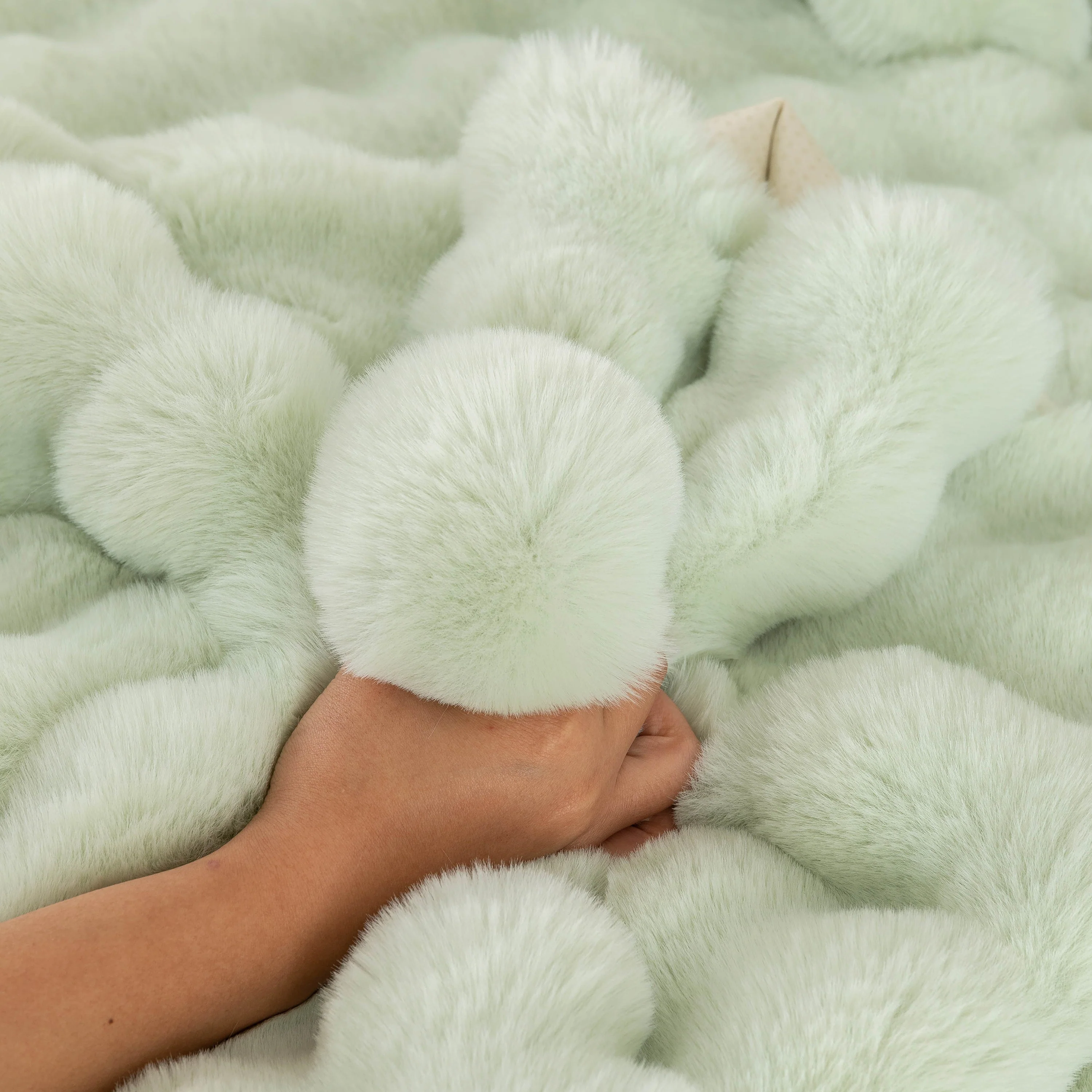 Thick Sofa Cushion Solid Color Faux Fur Fluffy Sofa Cushion Non-Slip Couch Covers - Image 117