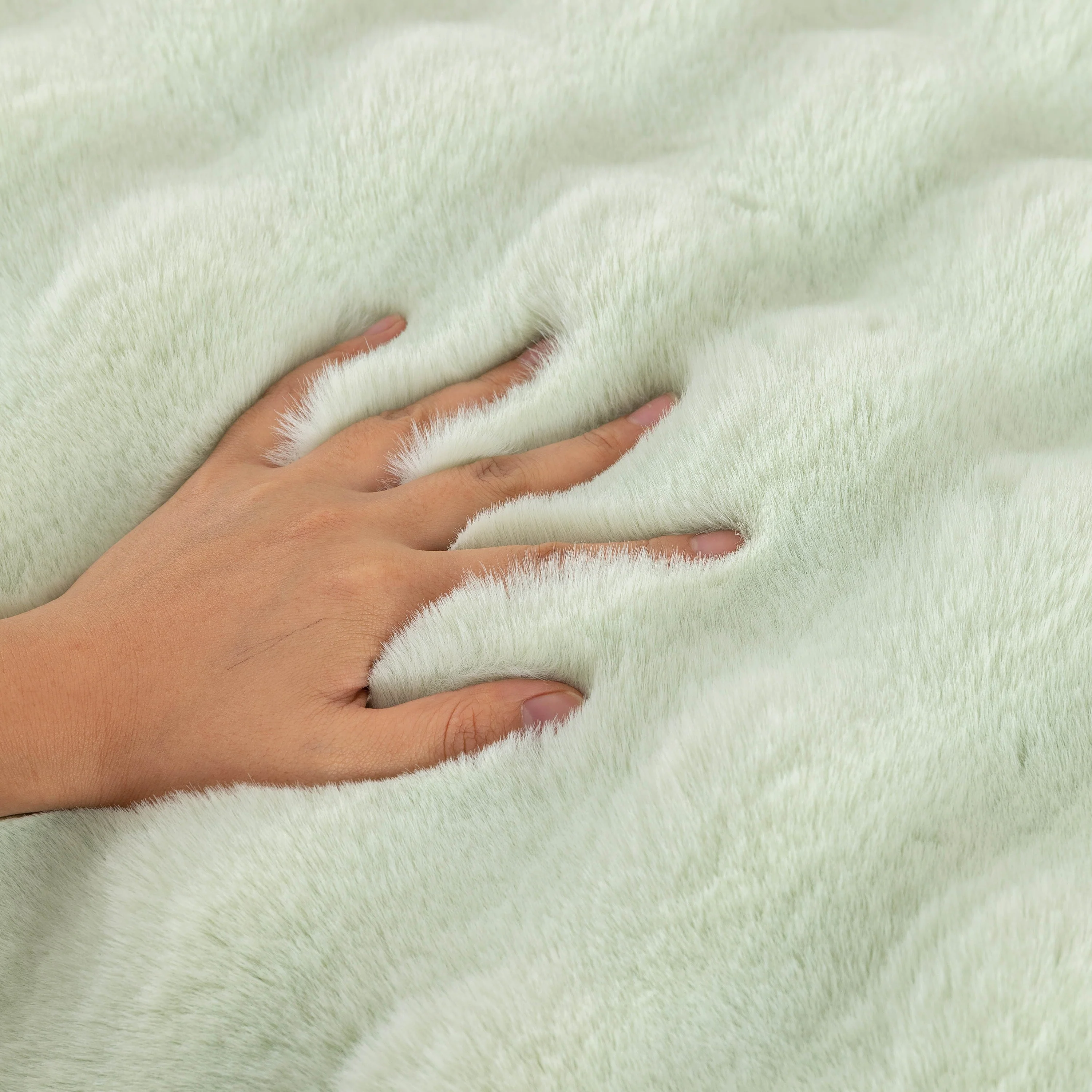 Thick Sofa Cushion Solid Color Faux Fur Fluffy Sofa Cushion Non-Slip Couch Covers - Image 118