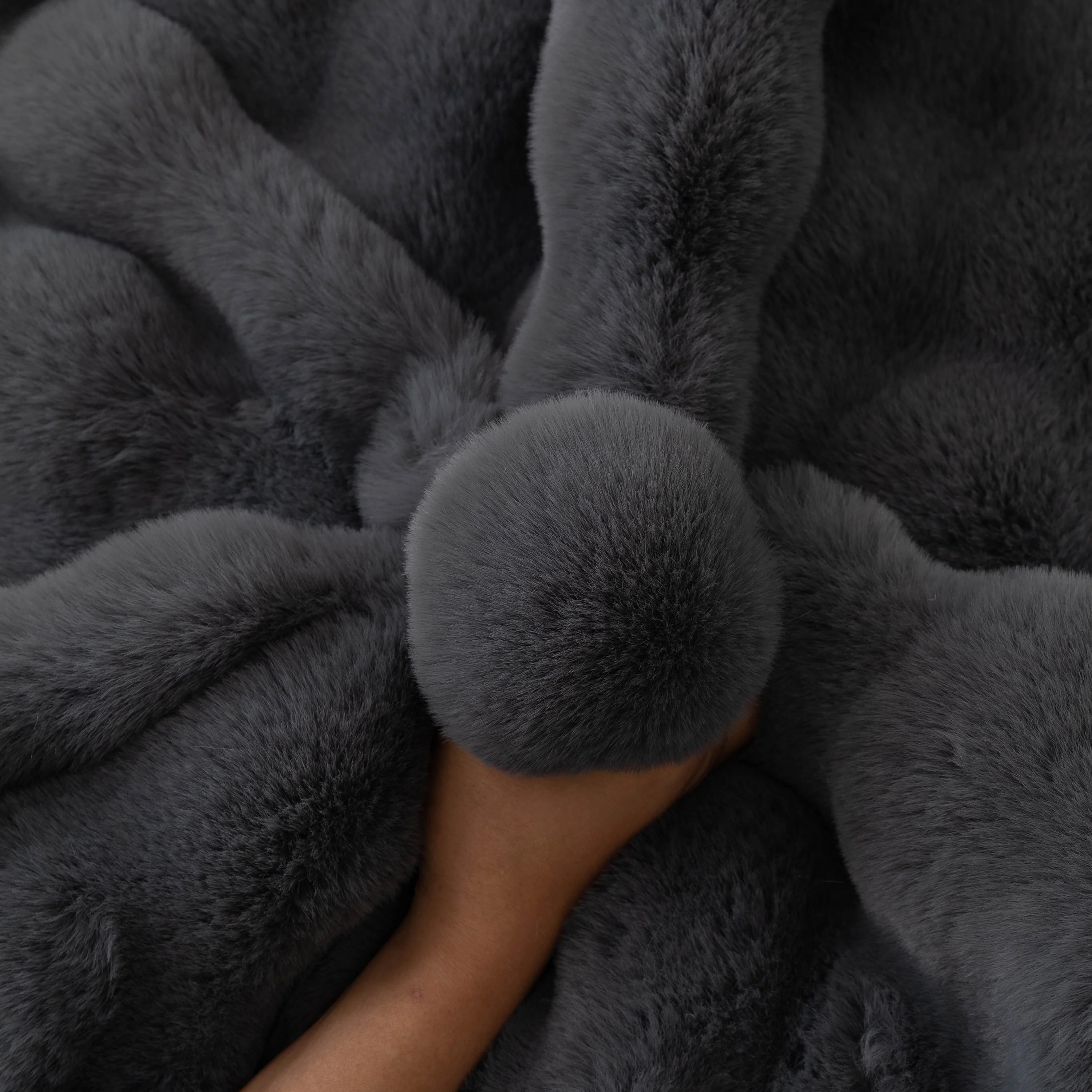 Thick Sofa Cushion Solid Color Faux Fur Fluffy Sofa Cushion Non-Slip Couch Covers - Image 15