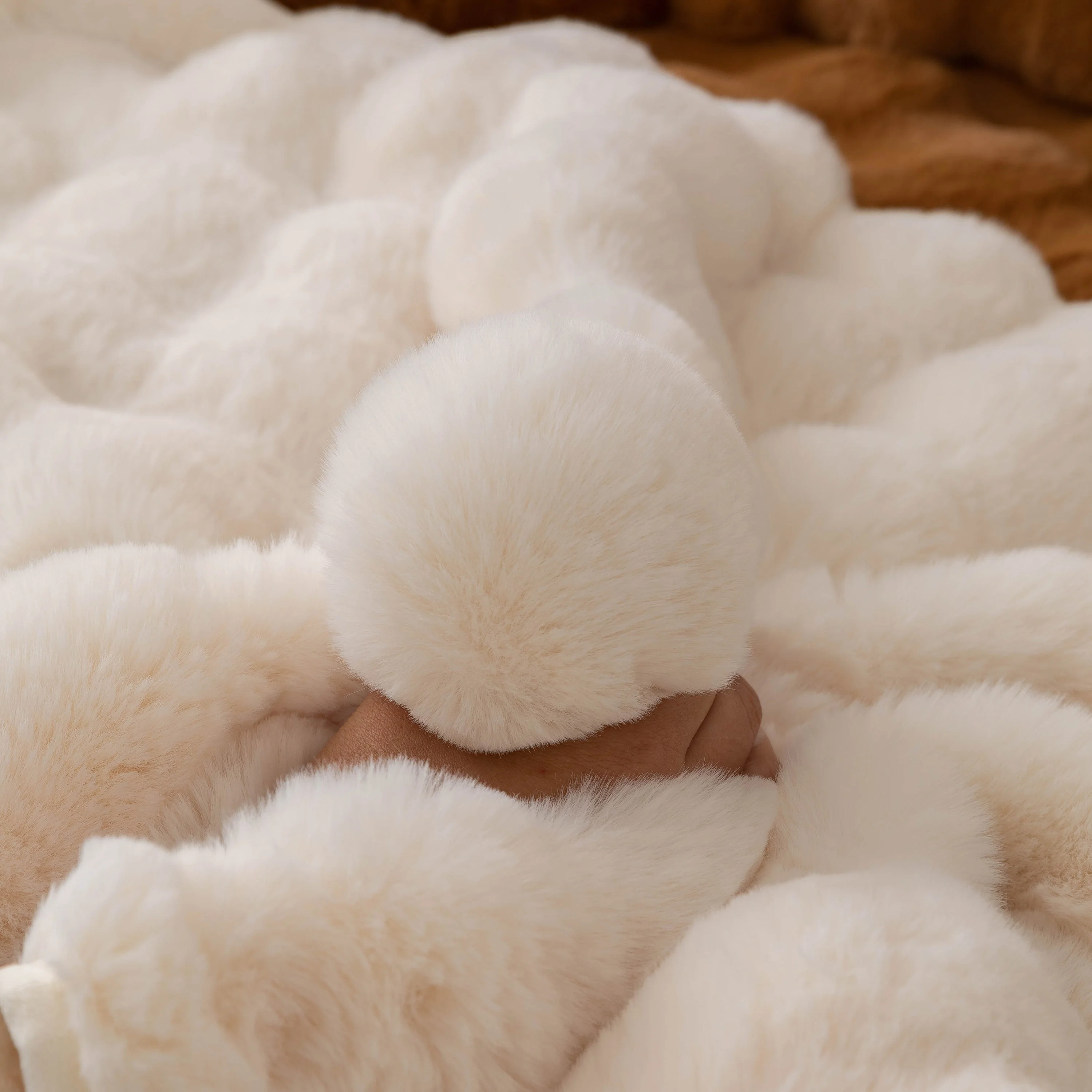 Thick Sofa Cushion Solid Color Faux Fur Fluffy Sofa Cushion Non-Slip Couch Covers - Image 75