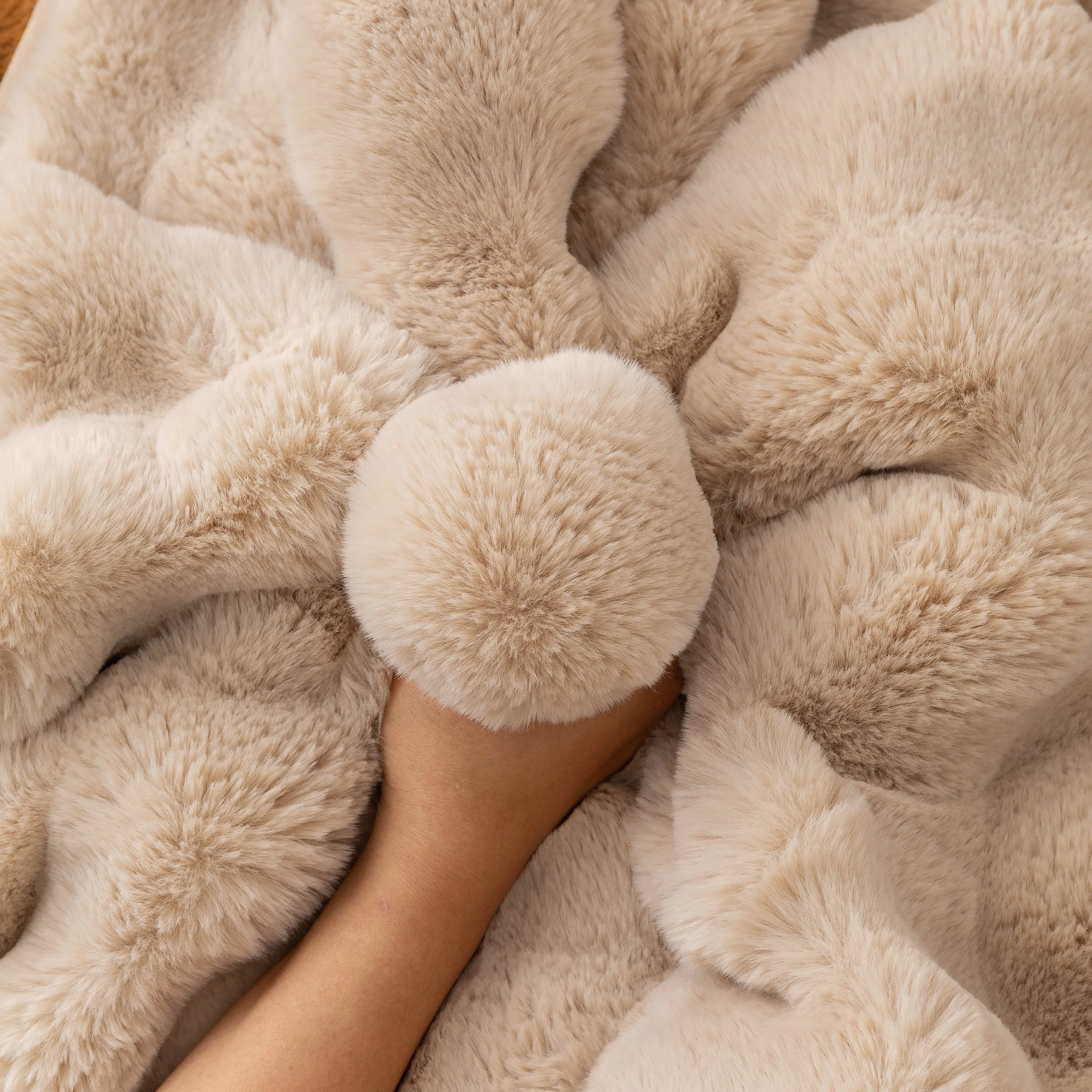Thick Sofa Cushion Solid Color Faux Fur Fluffy Sofa Cushion Non-Slip Couch Covers - Image 76