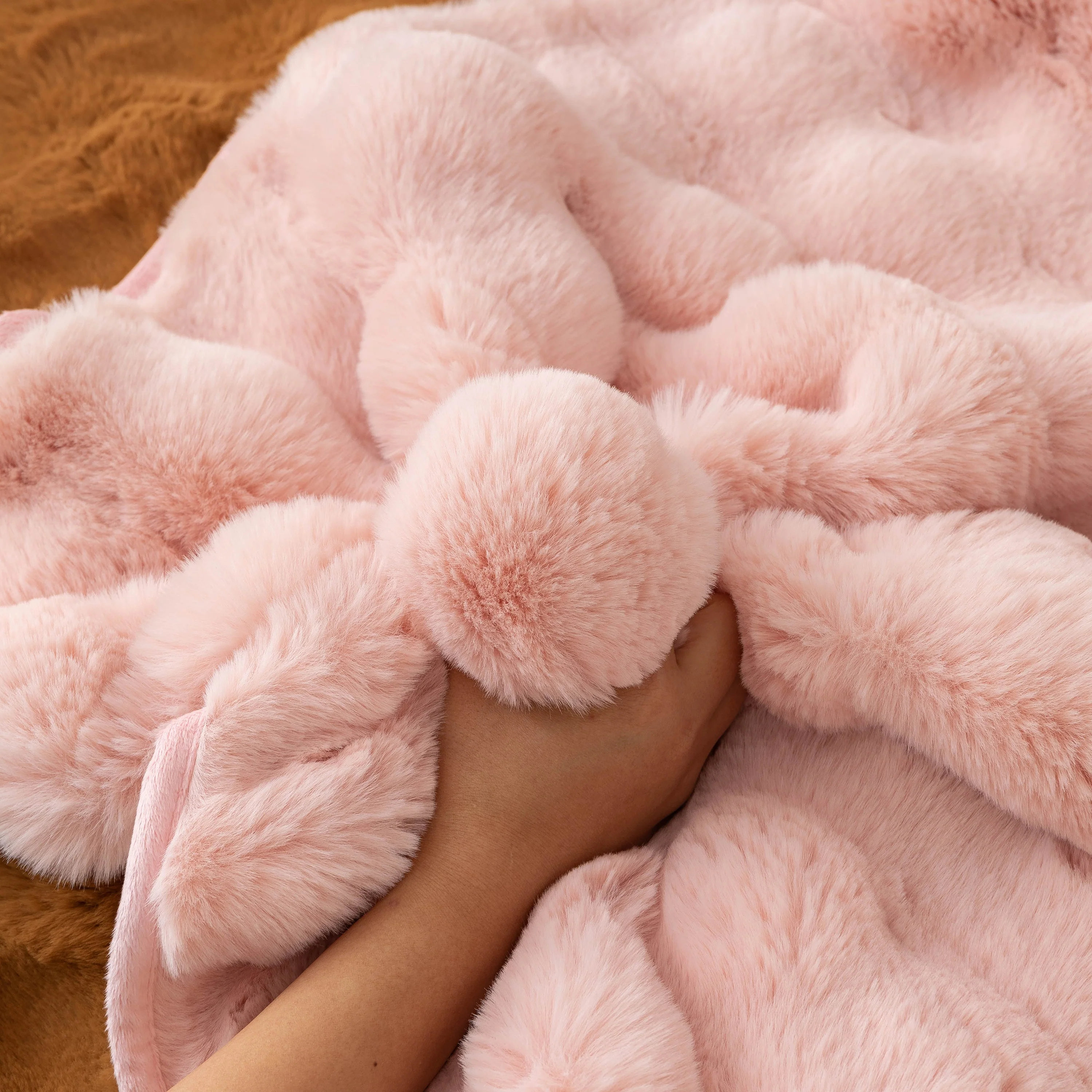 Thick Sofa Cushion Solid Color Faux Fur Fluffy Sofa Cushion Non-Slip Couch Covers - Image 77