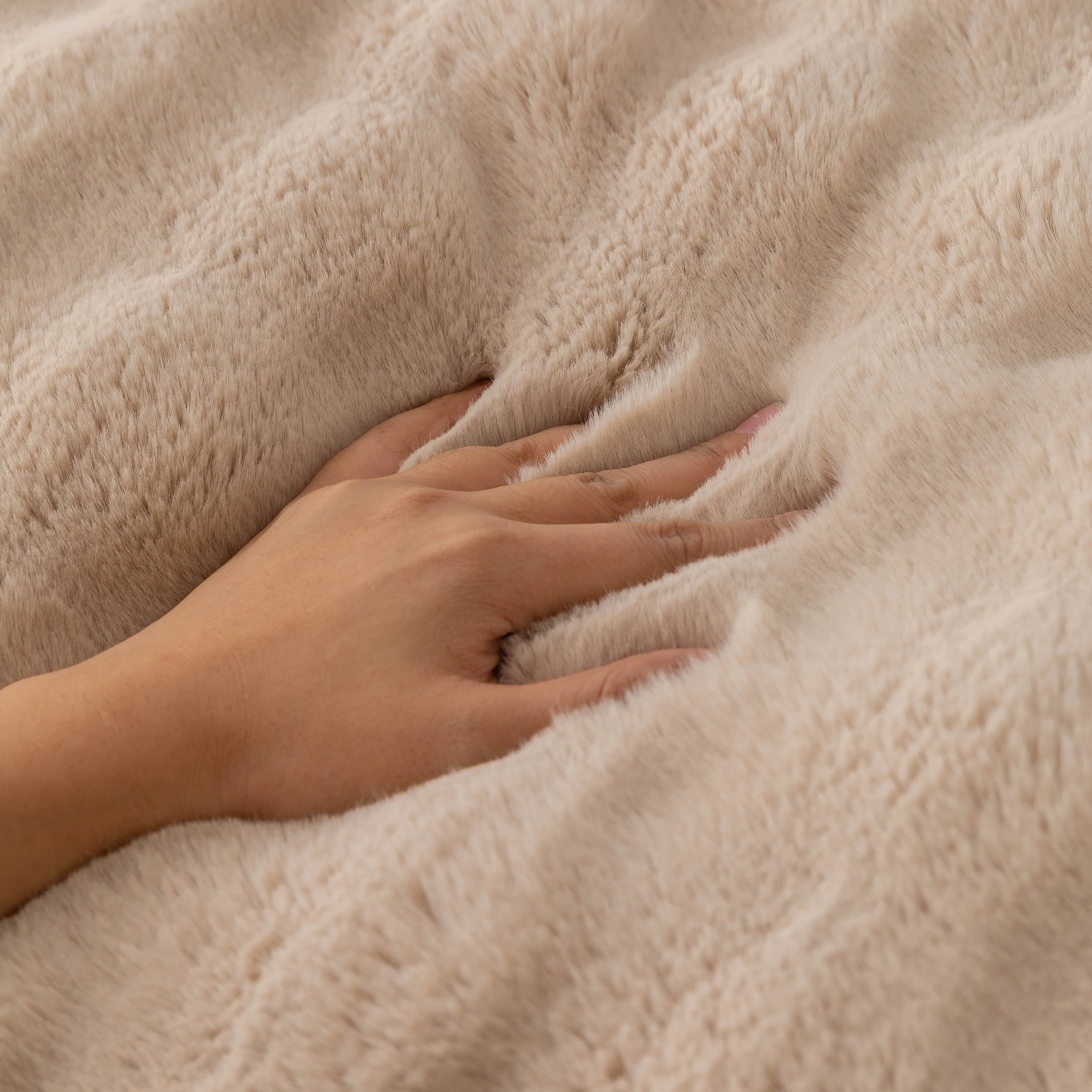 Thick Sofa Cushion Solid Color Faux Fur Fluffy Sofa Cushion Non-Slip Couch Covers - Image 82