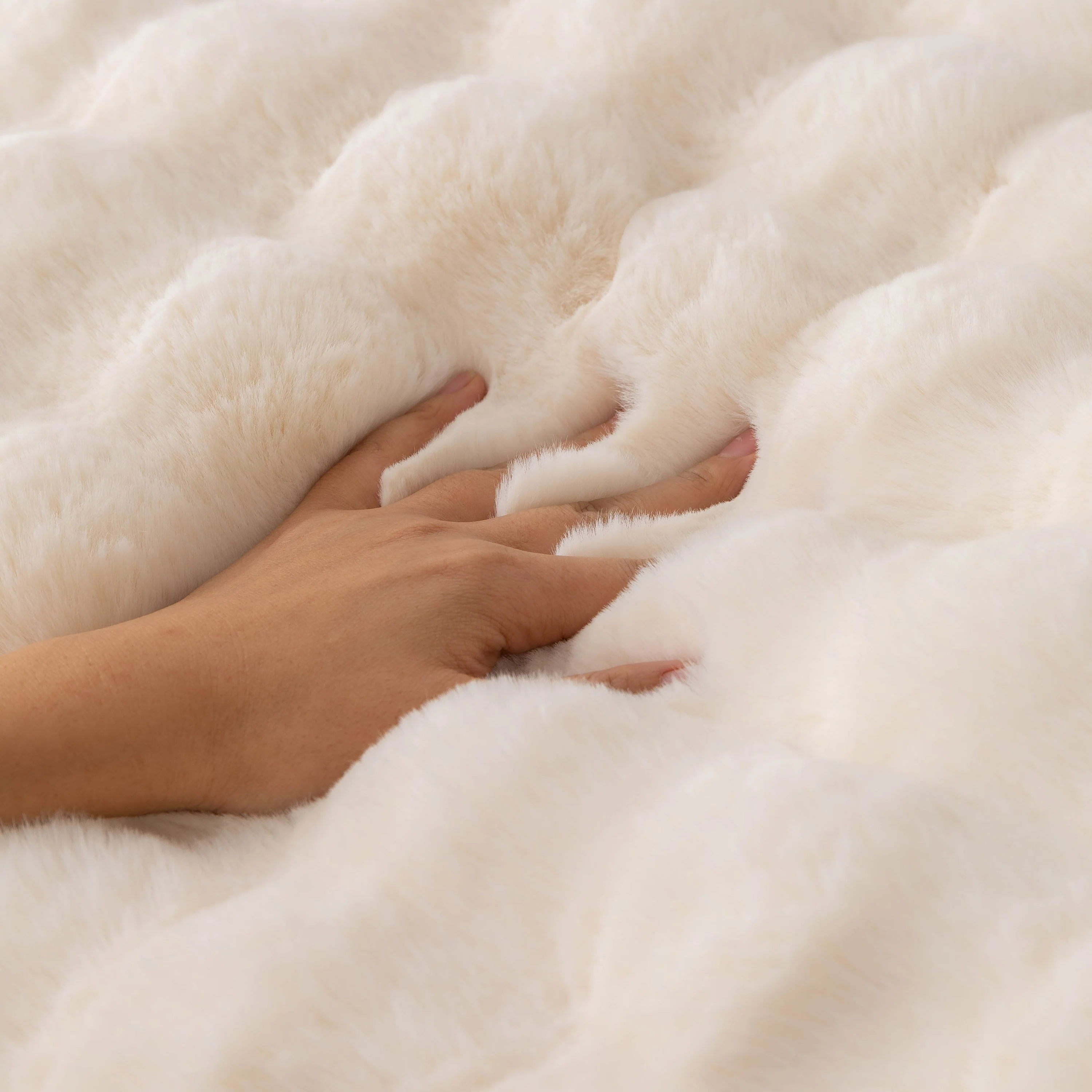 Thick Sofa Cushion Solid Color Faux Fur Fluffy Sofa Cushion Non-Slip Couch Covers - Image 83