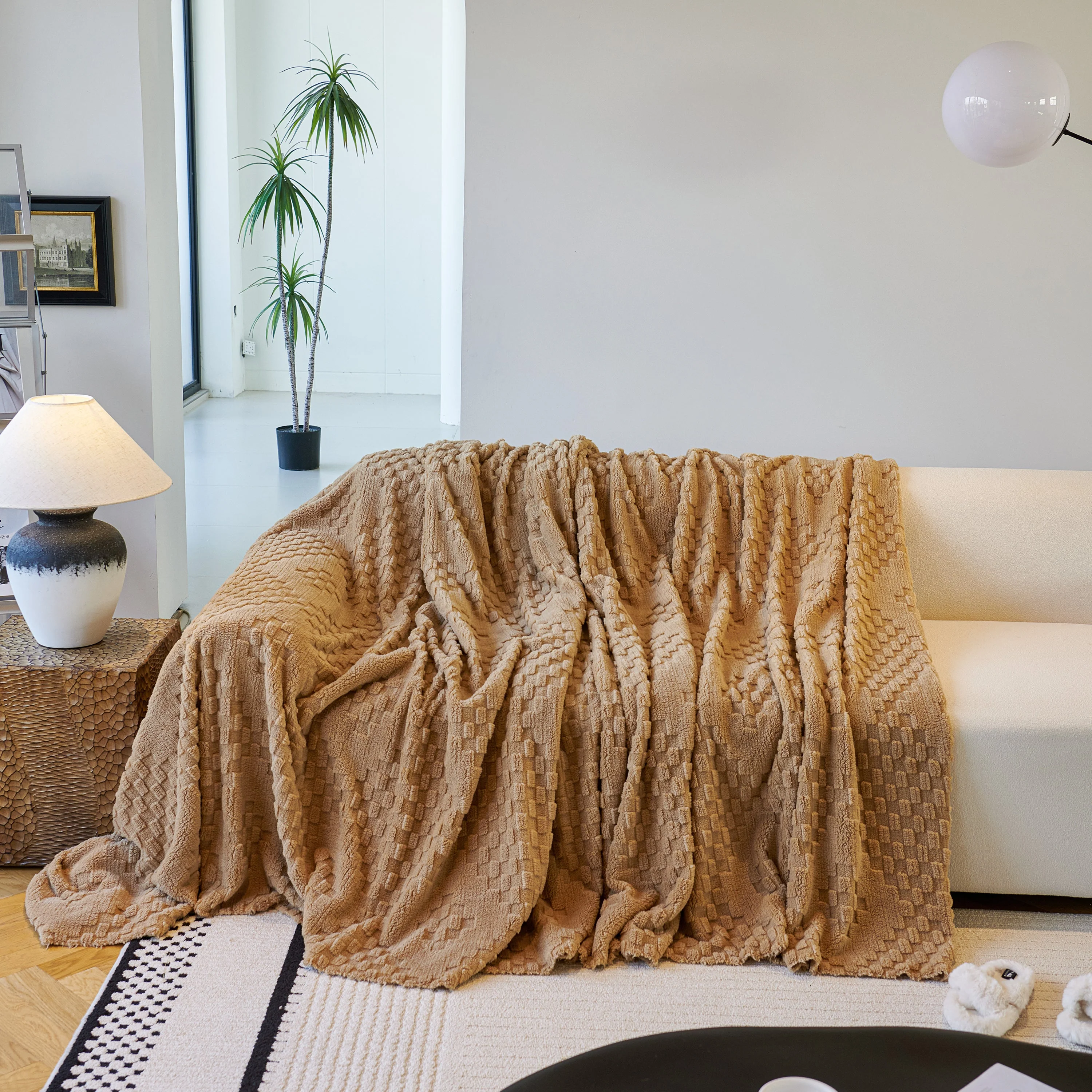 Thickened 3D Plush Premium Living Spaces Couch Covers Soft and Warm Couch Protector Blanket - Image 51
