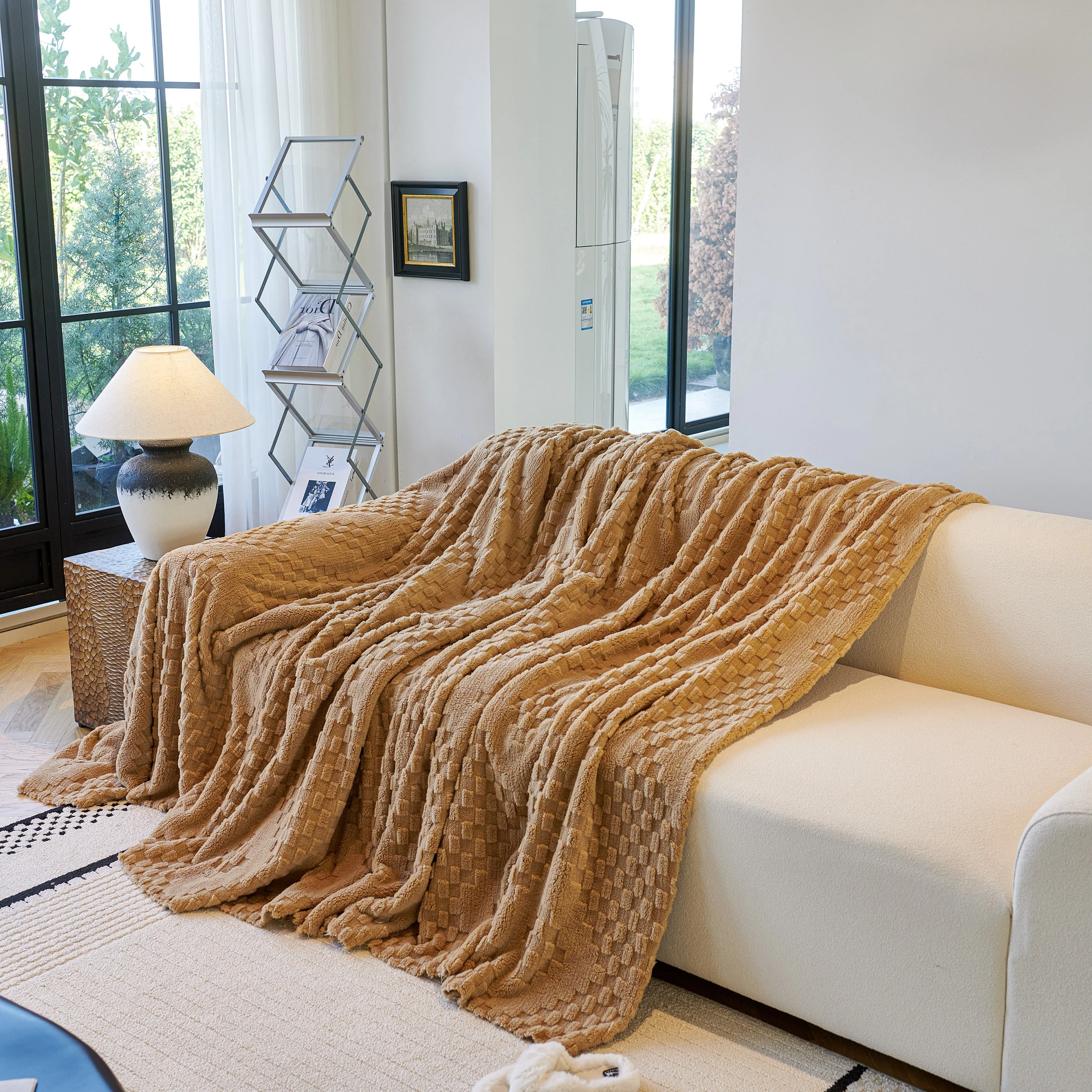 Thickened 3D Plush Premium Living Spaces Couch Covers Soft and Warm Couch Protector Blanket - Image 53
