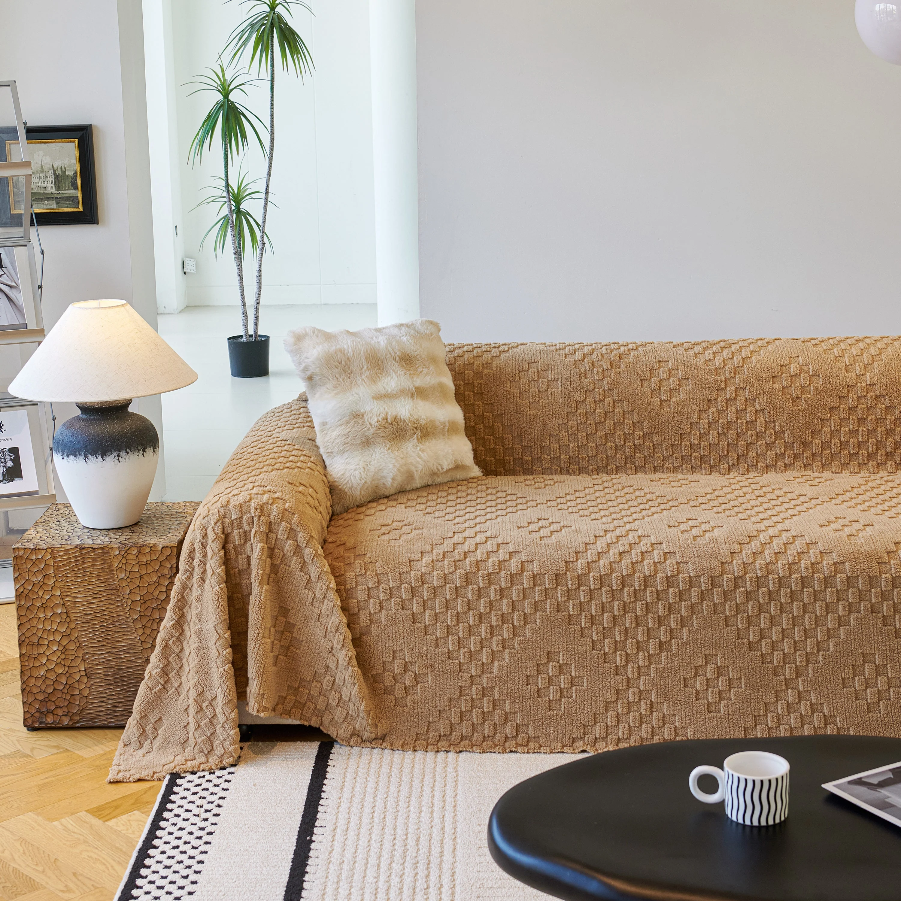 Thickened 3D Plush Premium Living Spaces Couch Covers Soft and Warm Couch Protector Blanket - Image 72