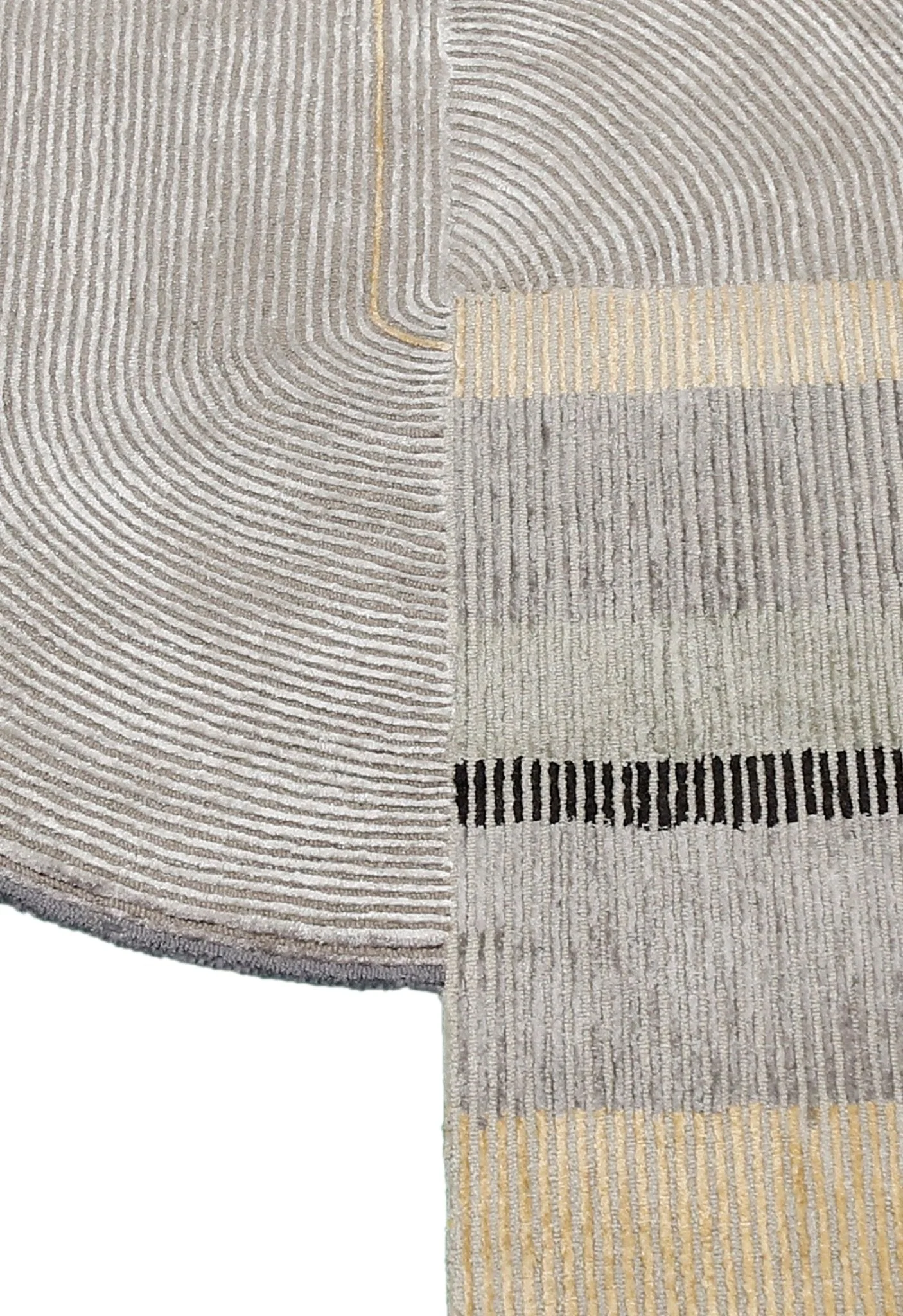 Ticktack Modern Ripple Gray Hand Tufted Wool Area Rug - Image 5