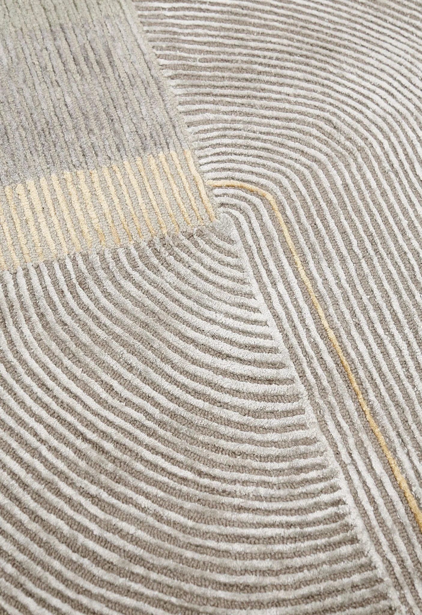 Ticktack Modern Ripple Gray Hand Tufted Wool Area Rug - Image 7