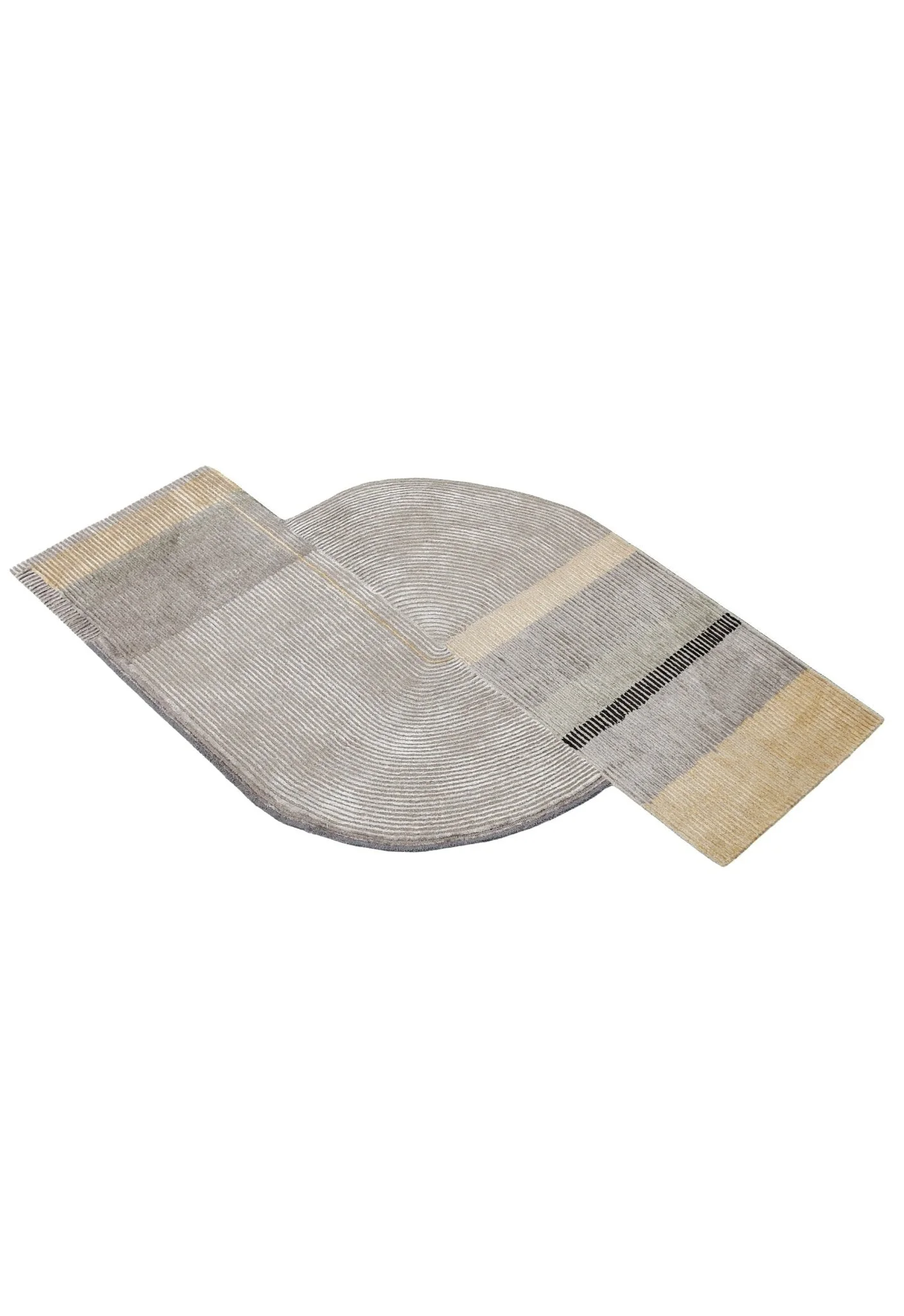 Ticktack Modern Ripple Gray Hand Tufted Wool Area Rug - Image 8