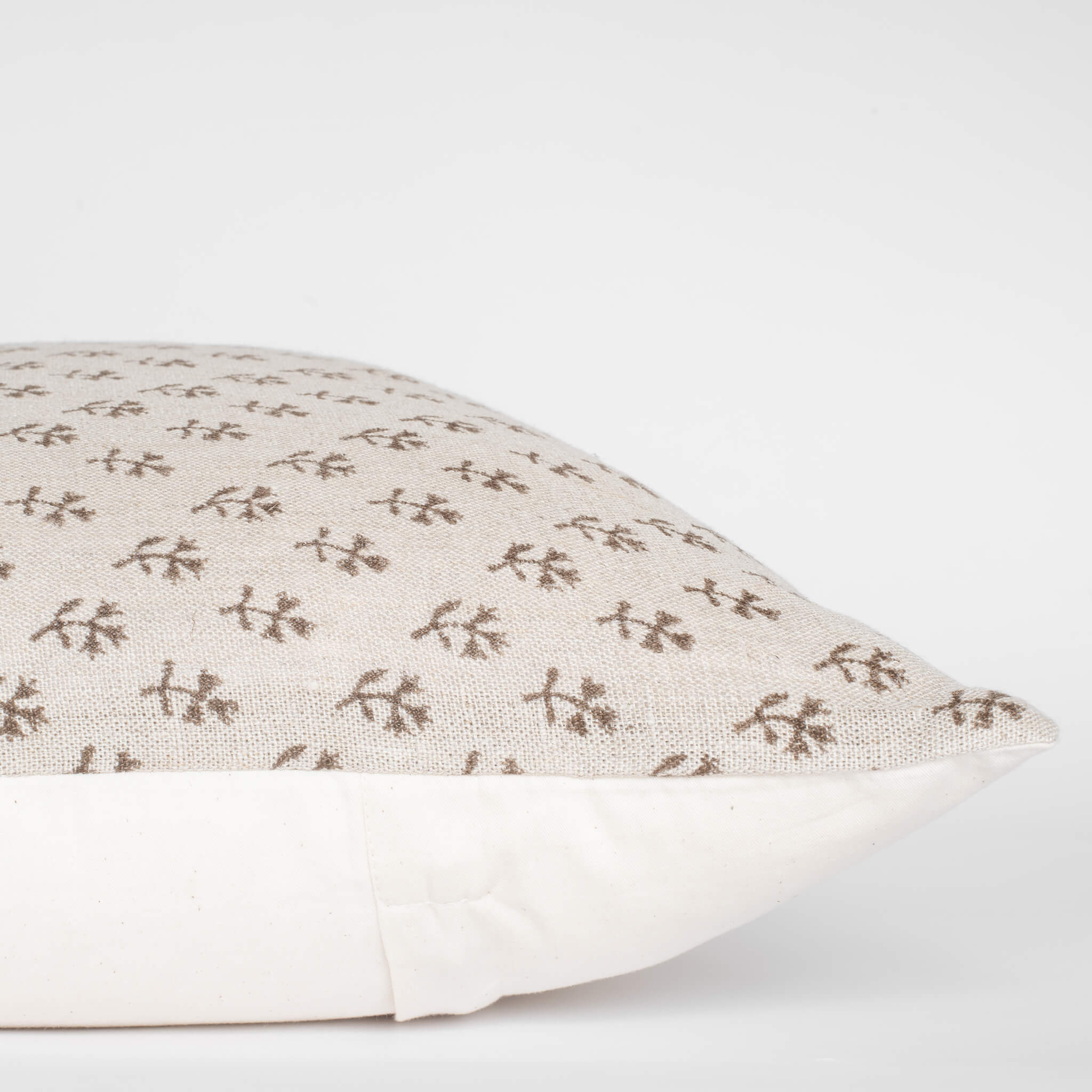 Tierra Block Printed Pillow Cover | Brown - Image 5