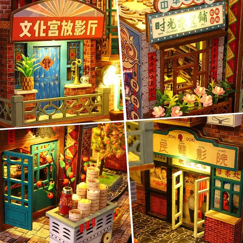 Time Imprint Dollhouse Kit - Miniature Wizardi Roombox Kit with LED Light F07M51-74-ES010-A - Image 3