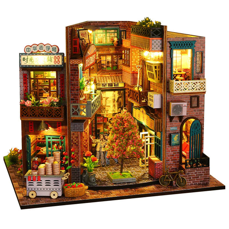 Time Imprint Dollhouse Kit - Miniature Wizardi Roombox Kit with LED Light F07M51-74-ES010-A - Image 4