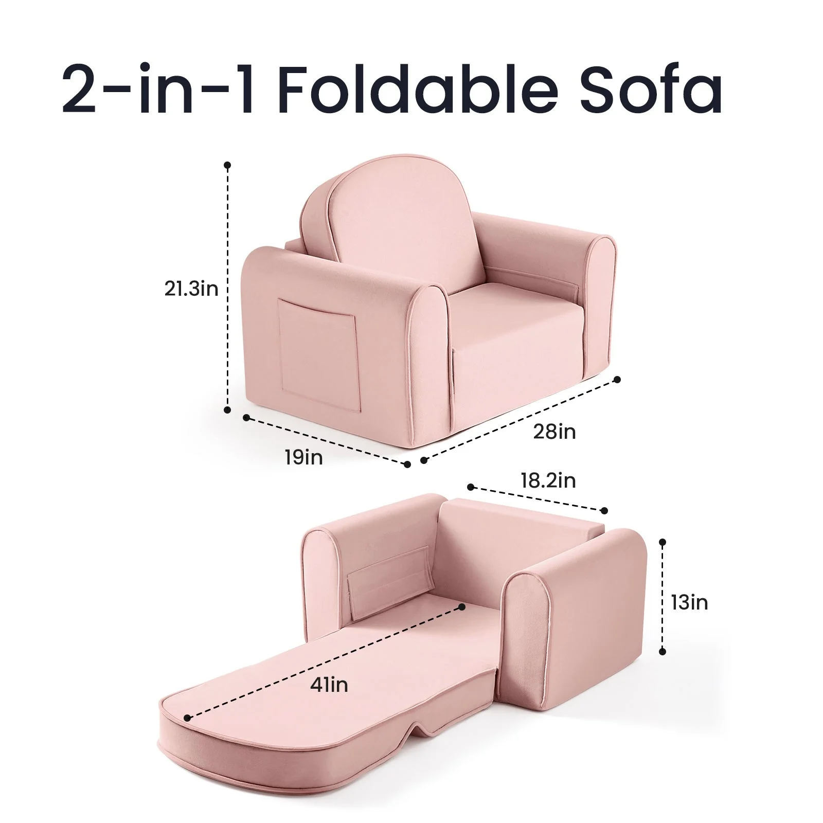 Tiny Land® GentleSnug Kid Chair - Pink - Image 11