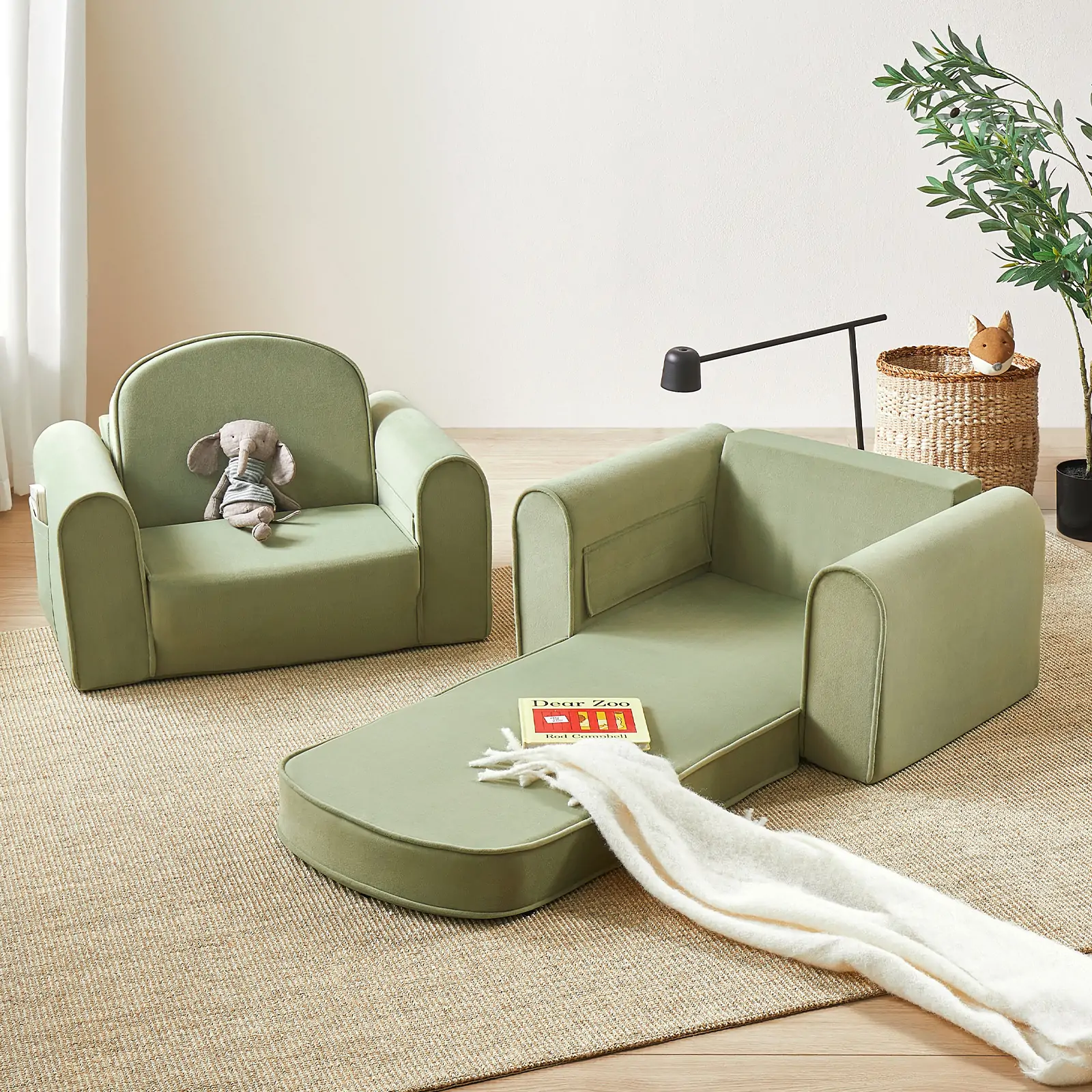 Tiny Land® GentleSnug Kid Chair - Sage - Image 4